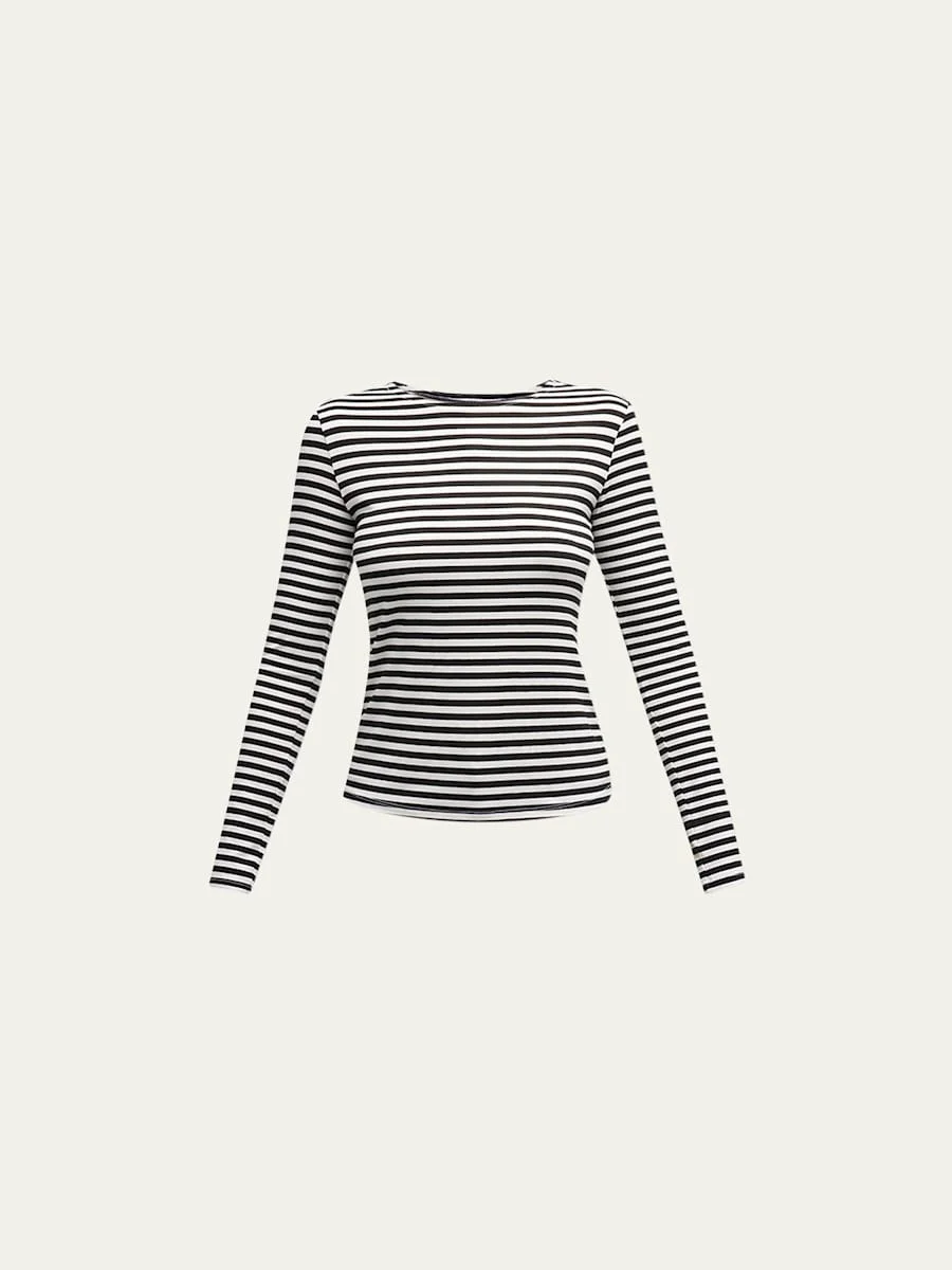 Tess Long-Sleeve Stripe Tee - 1