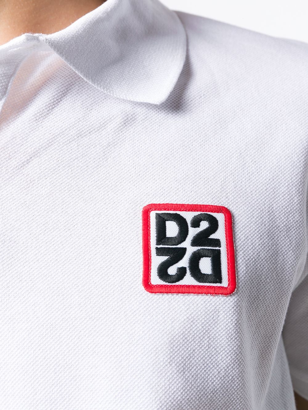 logo chest patch polo shirt - 5