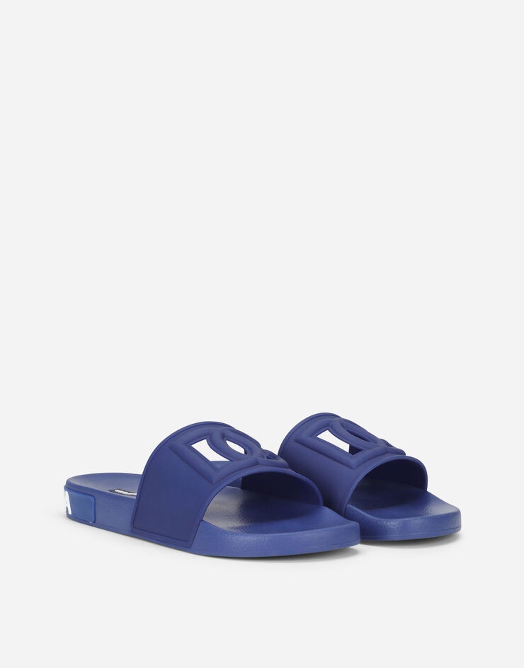 Rubber beachwear sliders with DG logo - 2