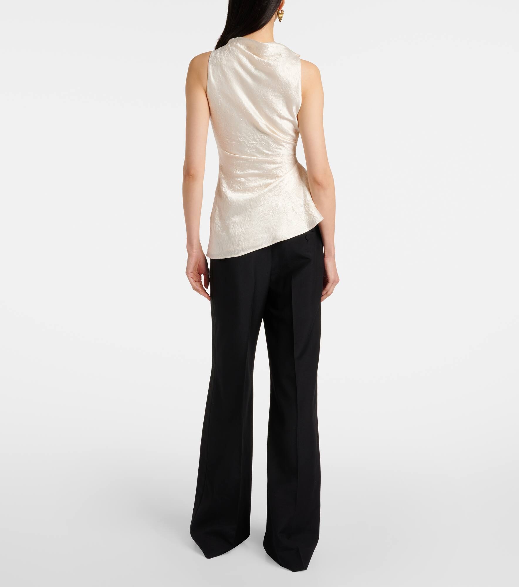 Draped satin top - 3