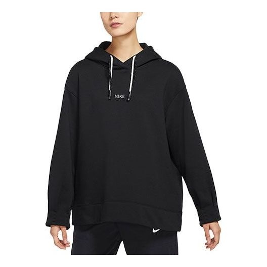 (WMNS) Nike Sportswear Loose Fleece Hoodie 'Black' DO7409-010 - 1