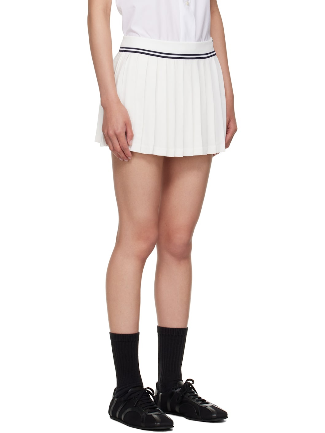 White 'SRC' Logo Abigail Miniskirt - 2