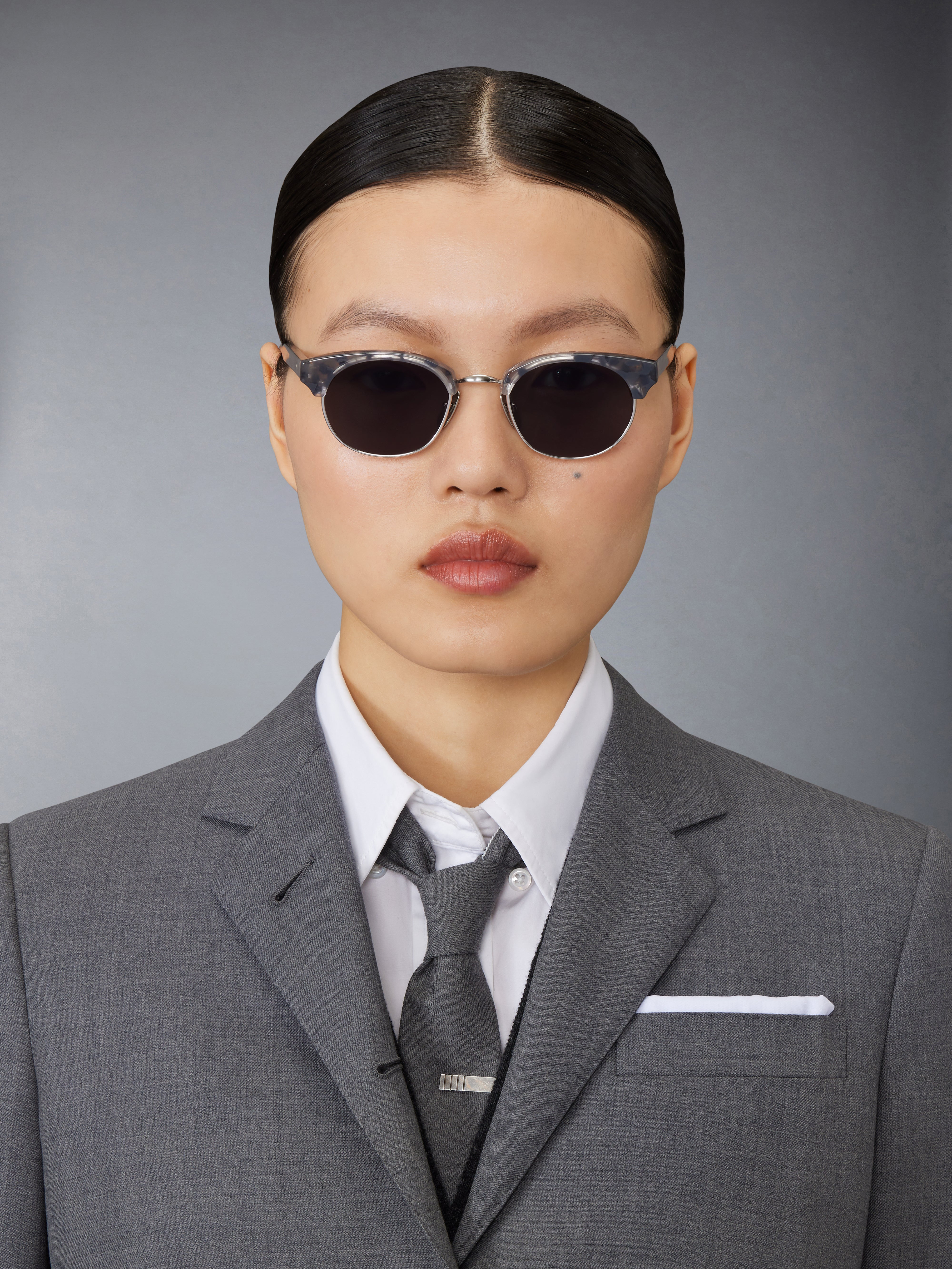 Tortoise Acetate And Titanium Oval Sunglasses - 3