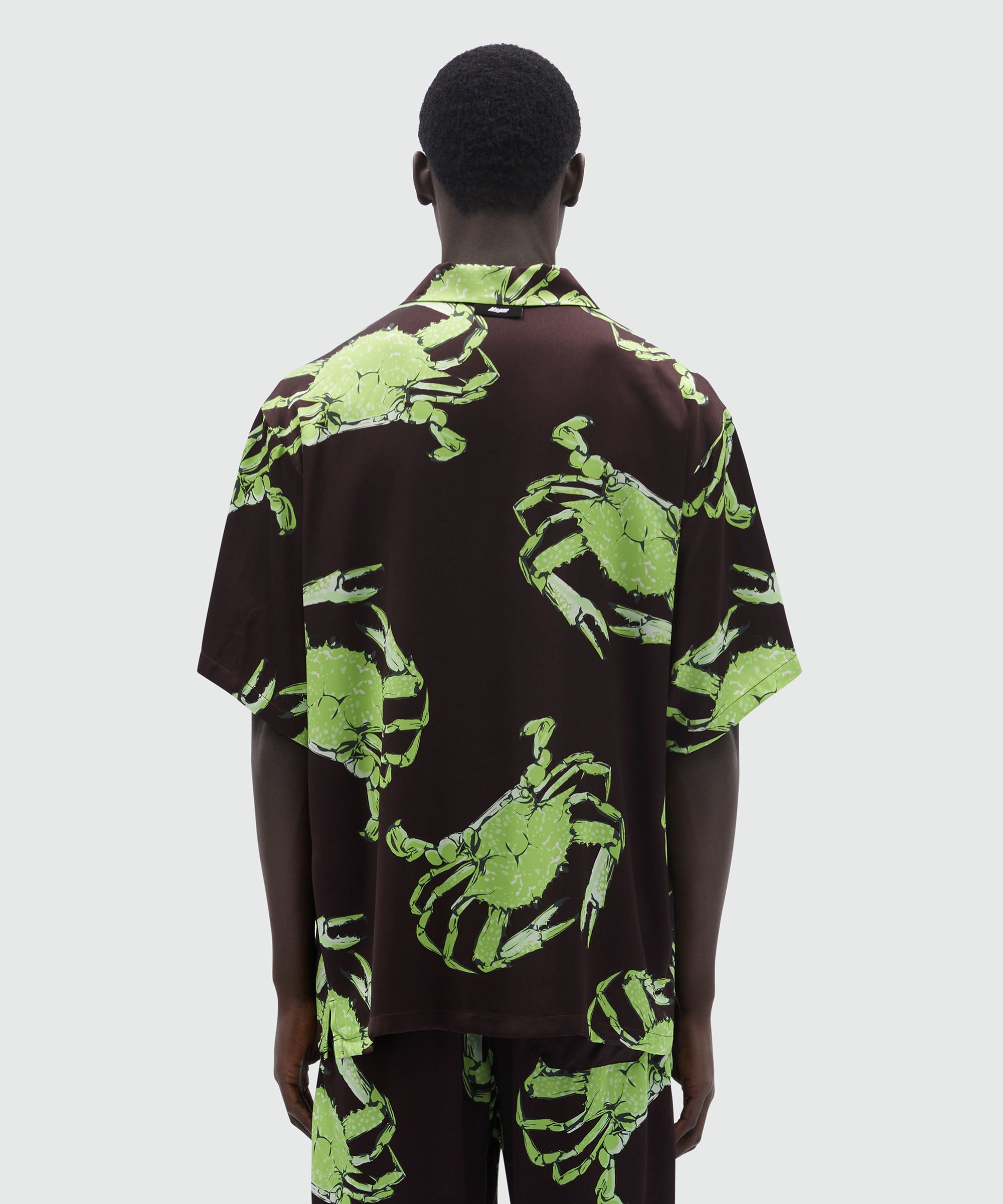 "King crab" print fluid fabric shirt - 3