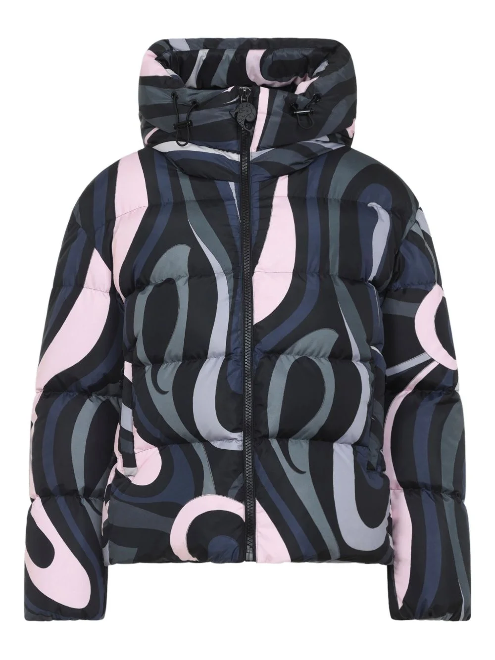 Iride-print puffer jacket - 1