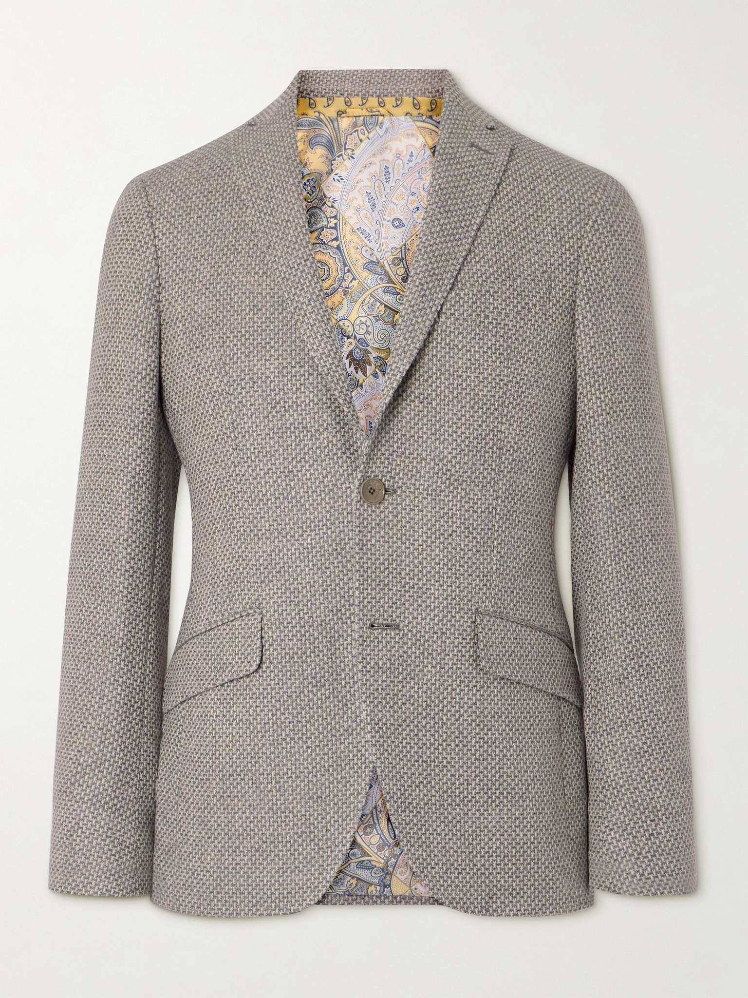 Slim-Fit Basketweave Wool and Cashmere-Blend Blazer - 1