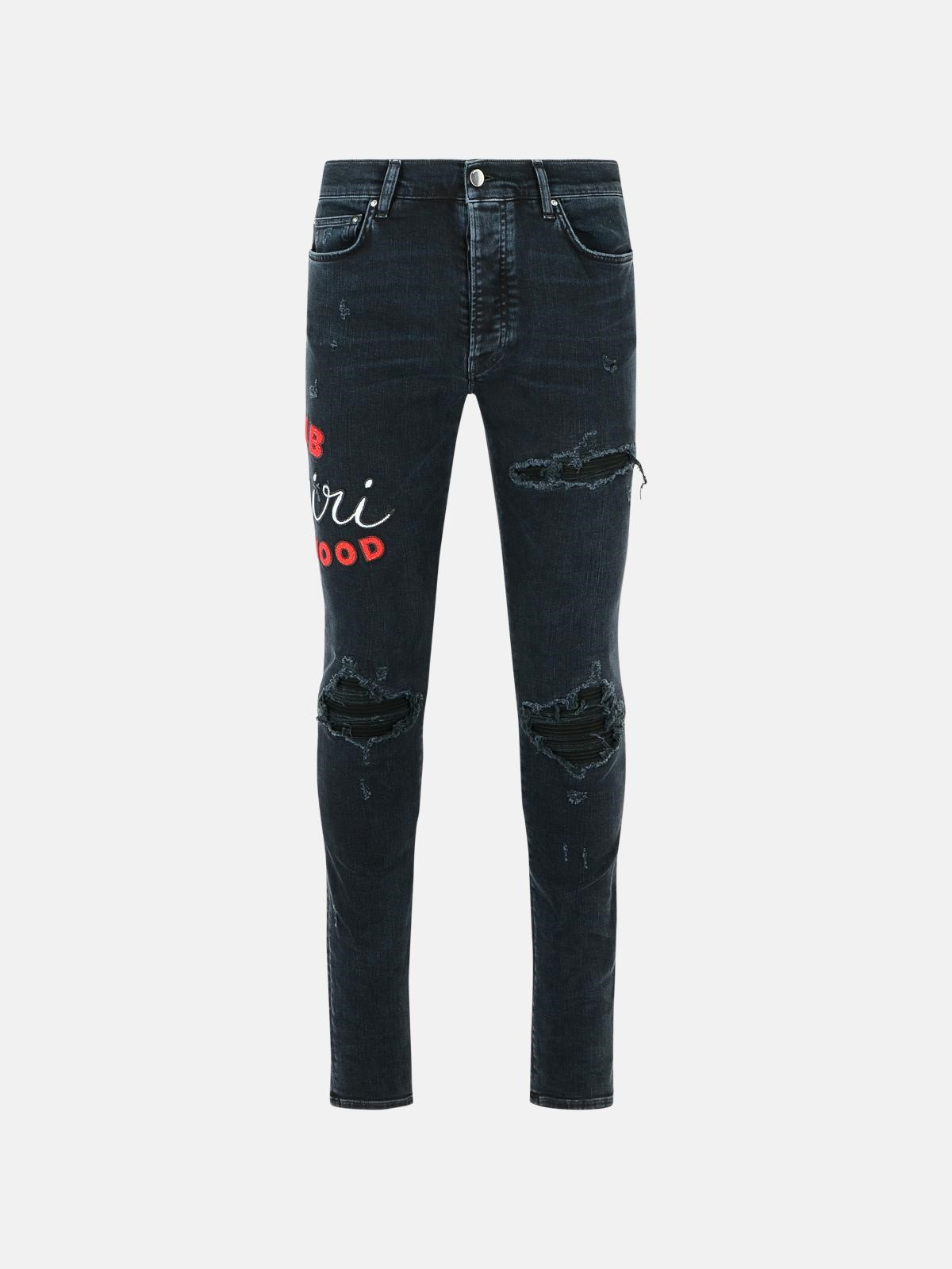 BLACK COTTON JEANS - 1