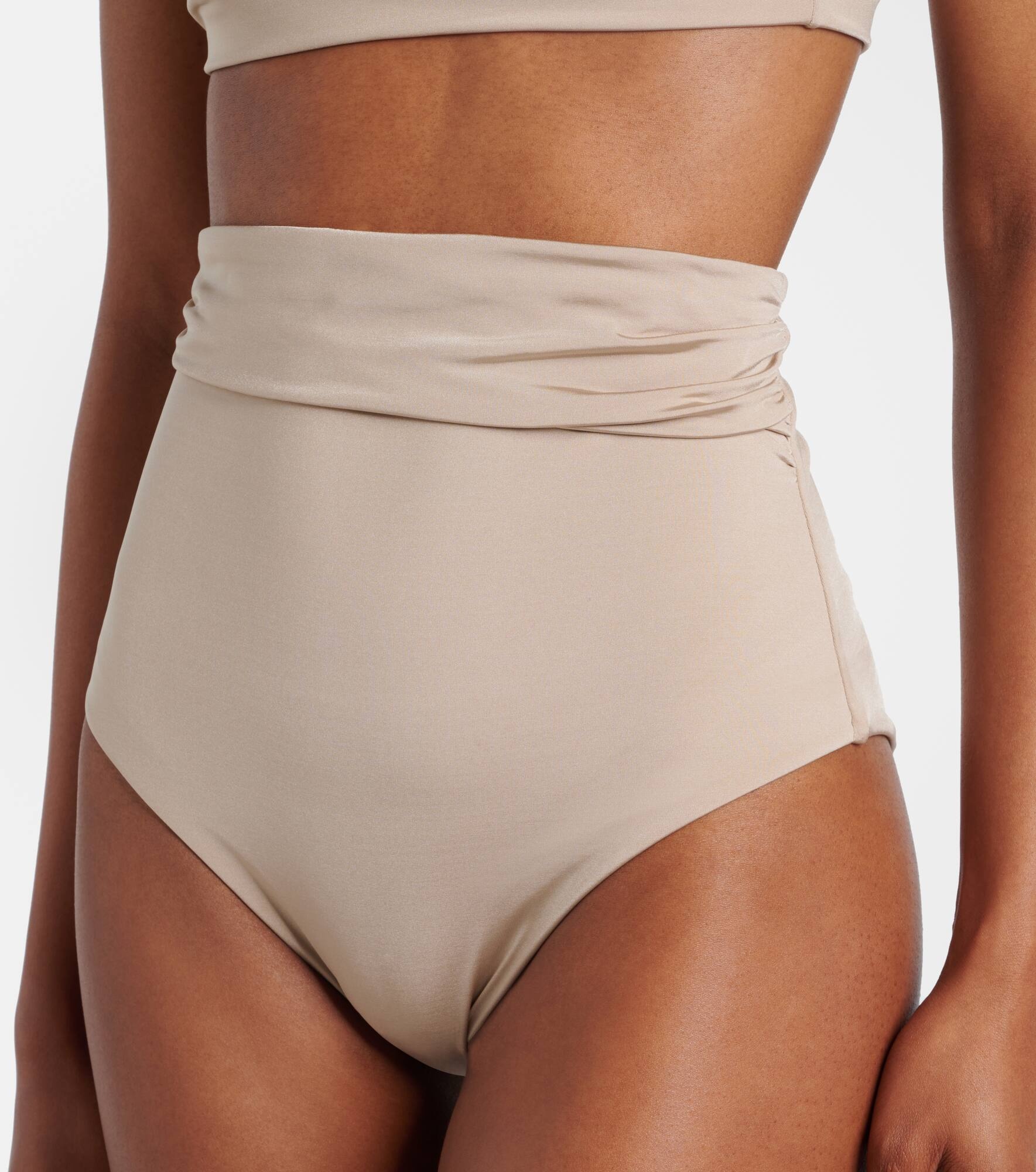 Salli ruched high-rise bikini bottoms - 4