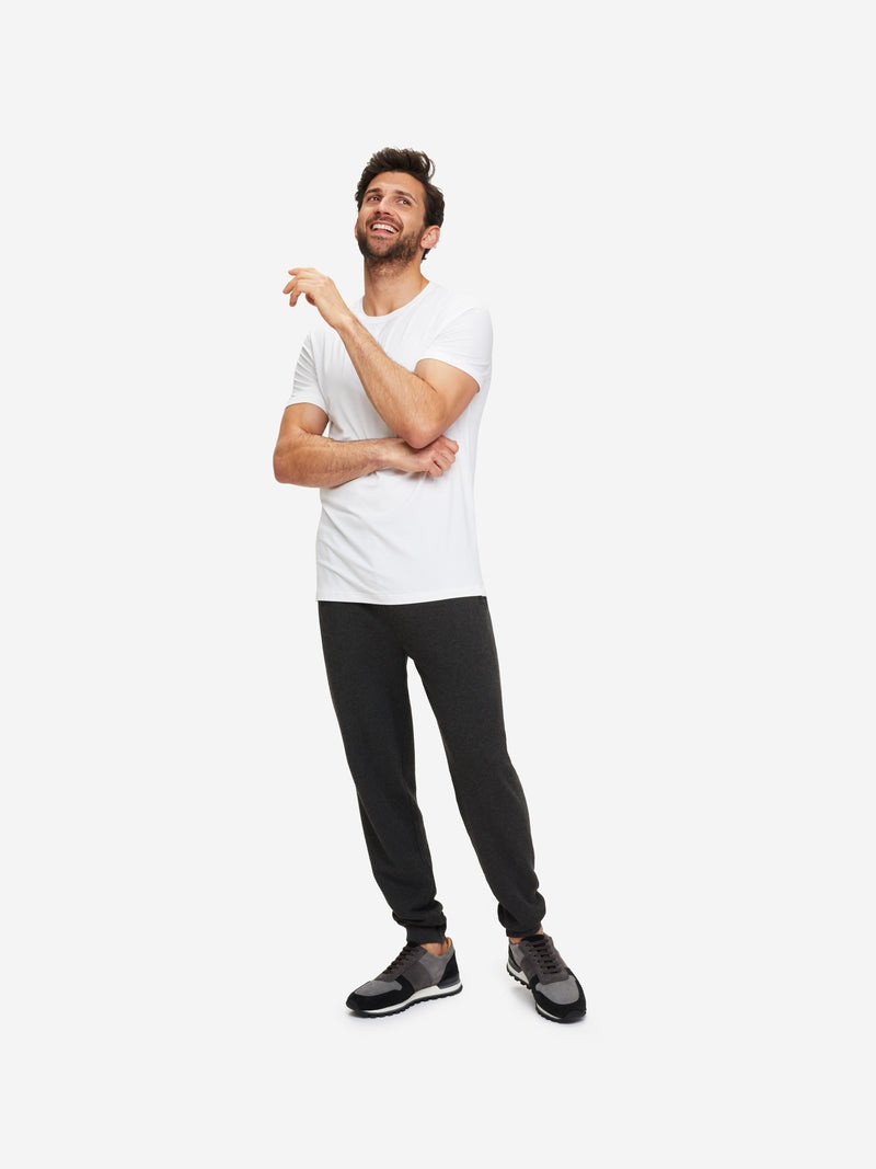 Derek Rose Men's Sweatpants Quinn Cotton Modal Charcoal outlook