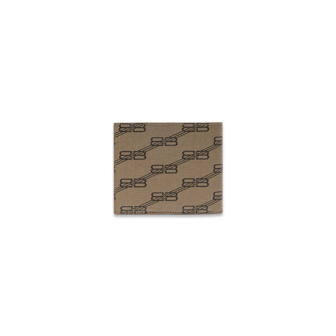 signature square folded wallet bb monogram coated canvas - 2