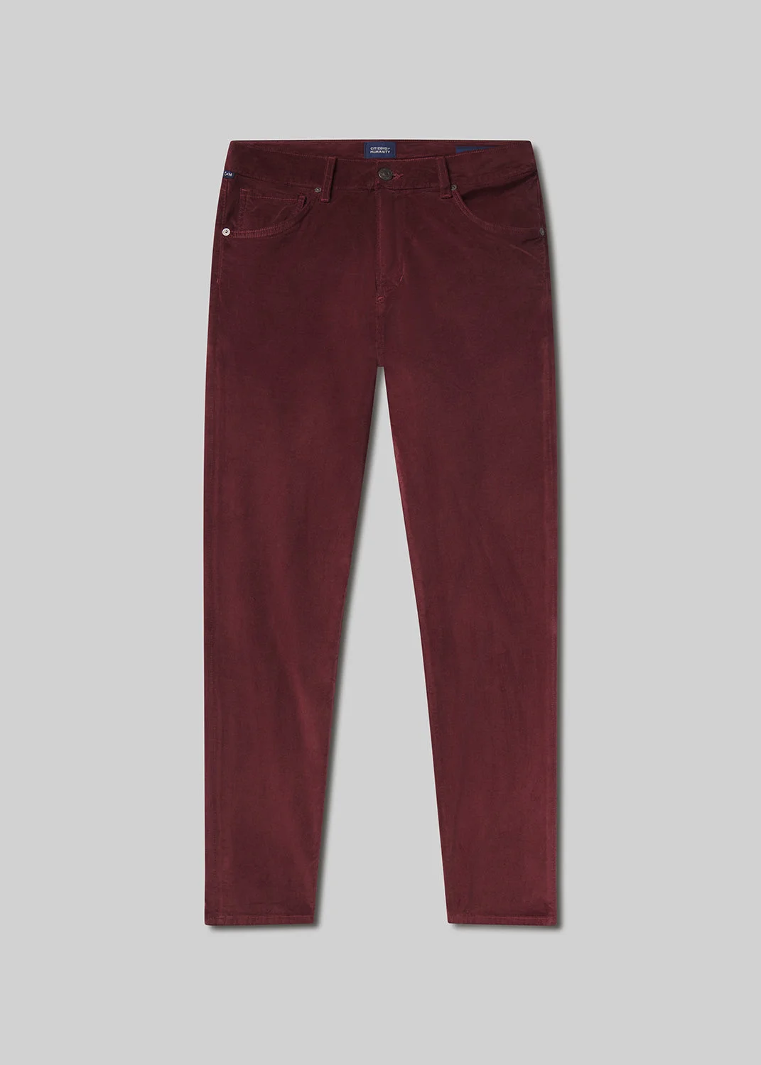Elijah Straight Velvet In Bordeaux - 1