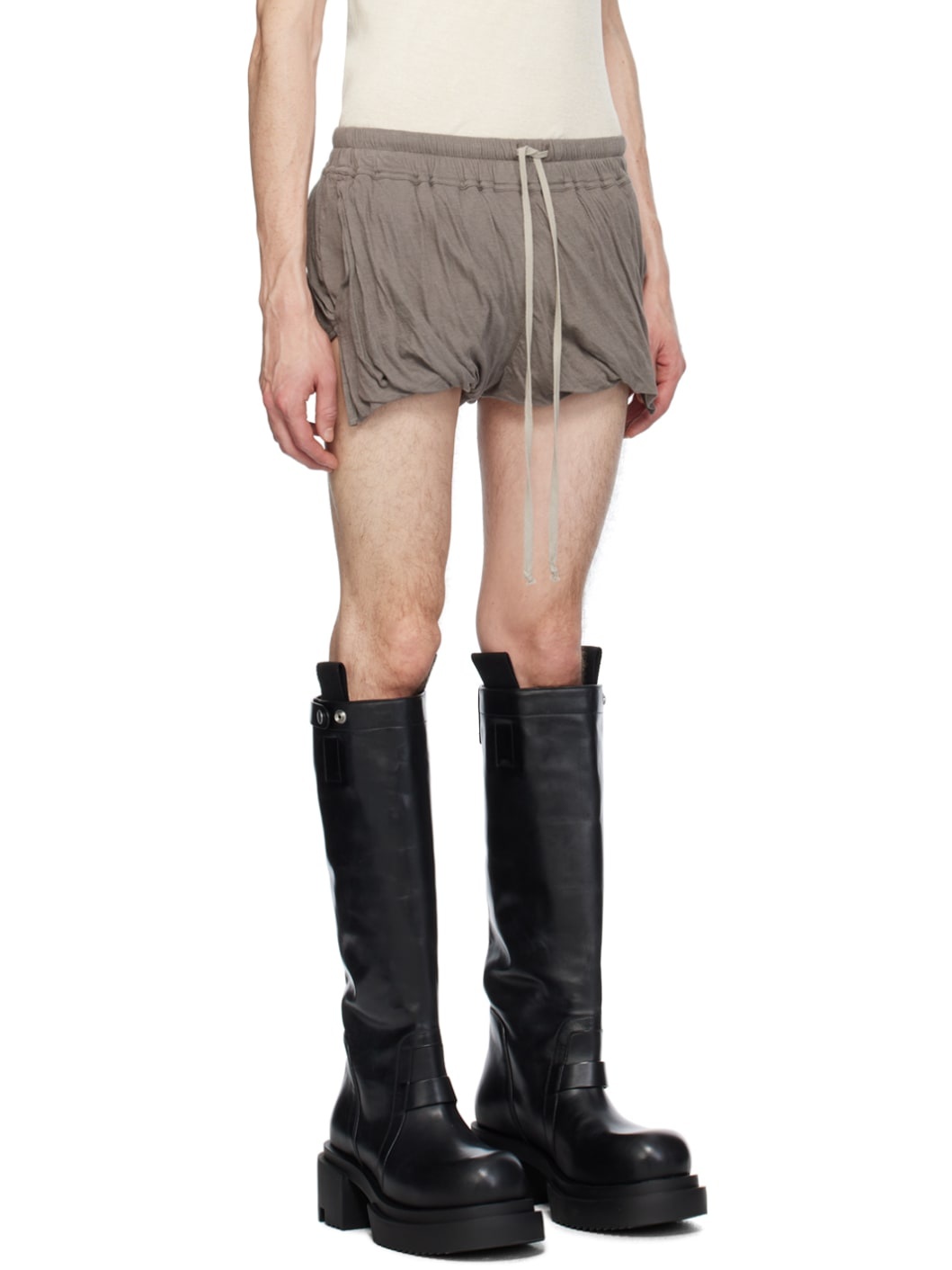 Gray Minimal Shorts - 2