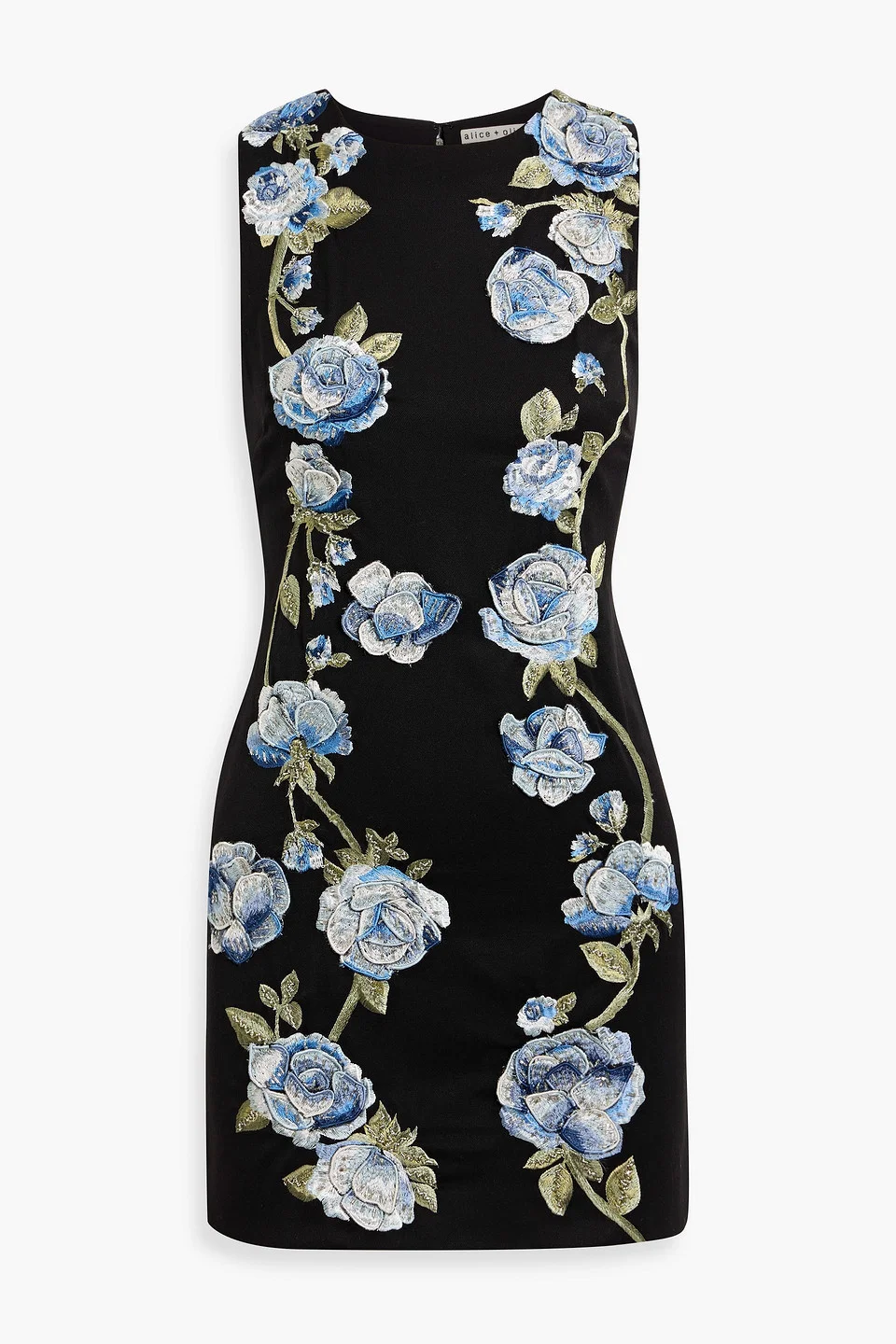 Clyde embroidered twill mini dress - 1