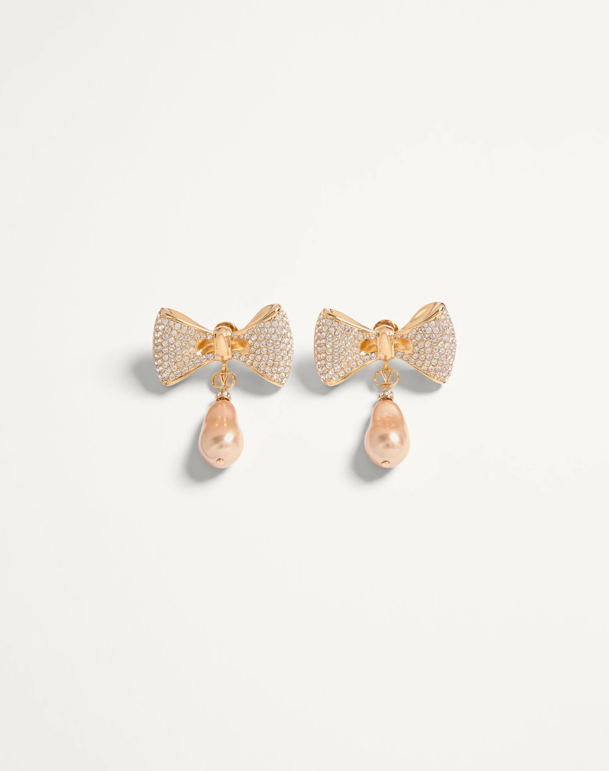 SAN FIN METAL EARRINGS WITH SWAROVSKI® CRYSTALS AND PEARLS - 1