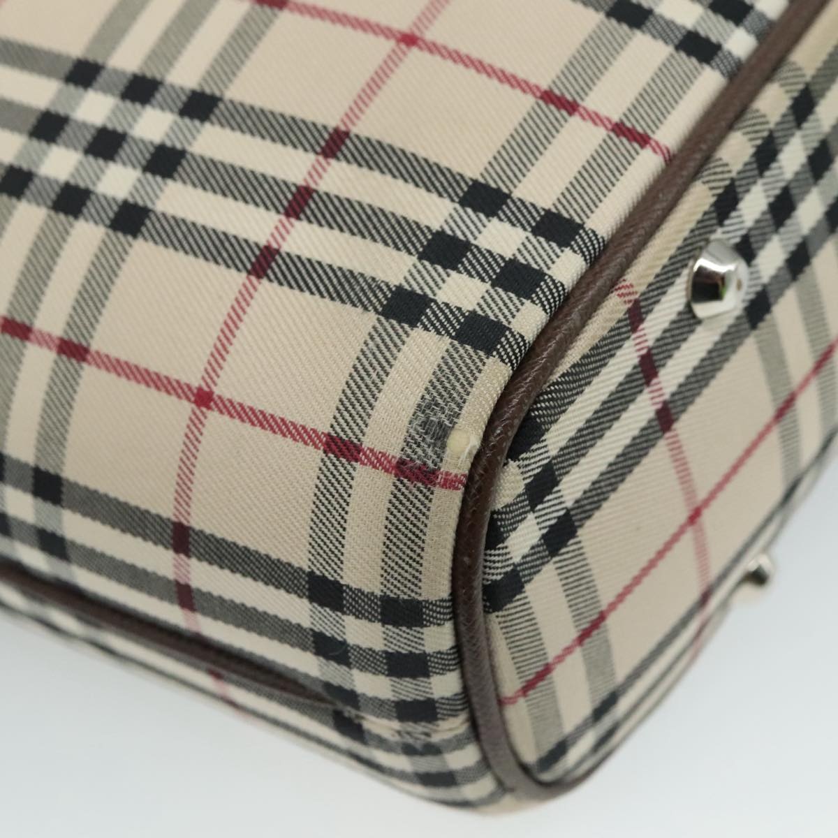 Burberry Nova Check Hand Bag Canvas Beige - 9