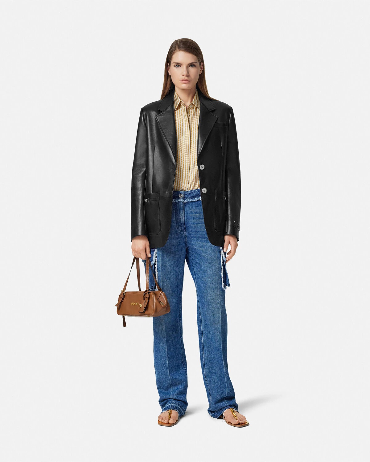 Pinstripe Chain Silk Shirt - 2