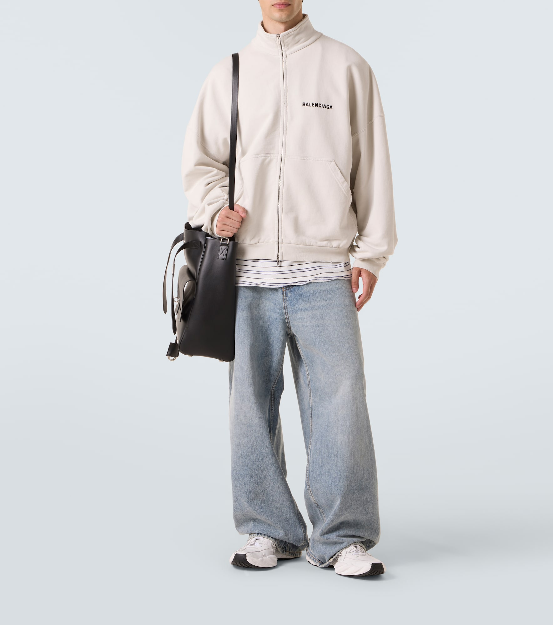 Logo cotton jersey track jacket - 2