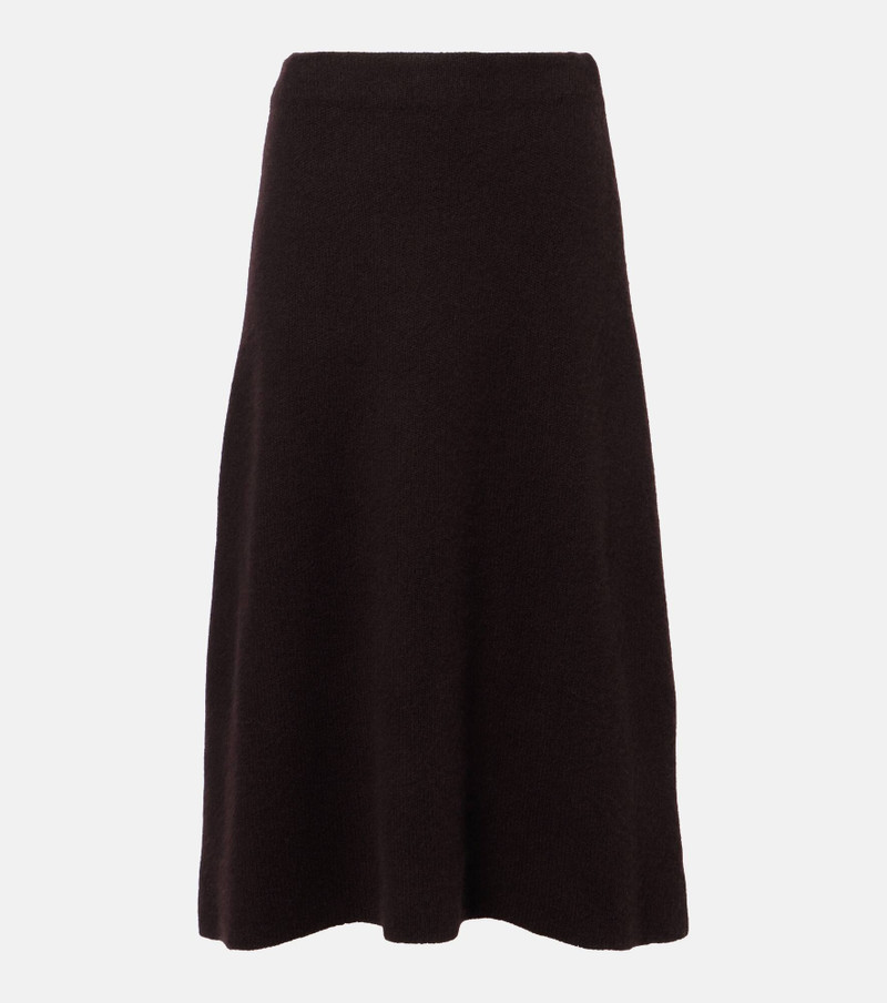 Ivanka cashmere and silk midi skirt 1