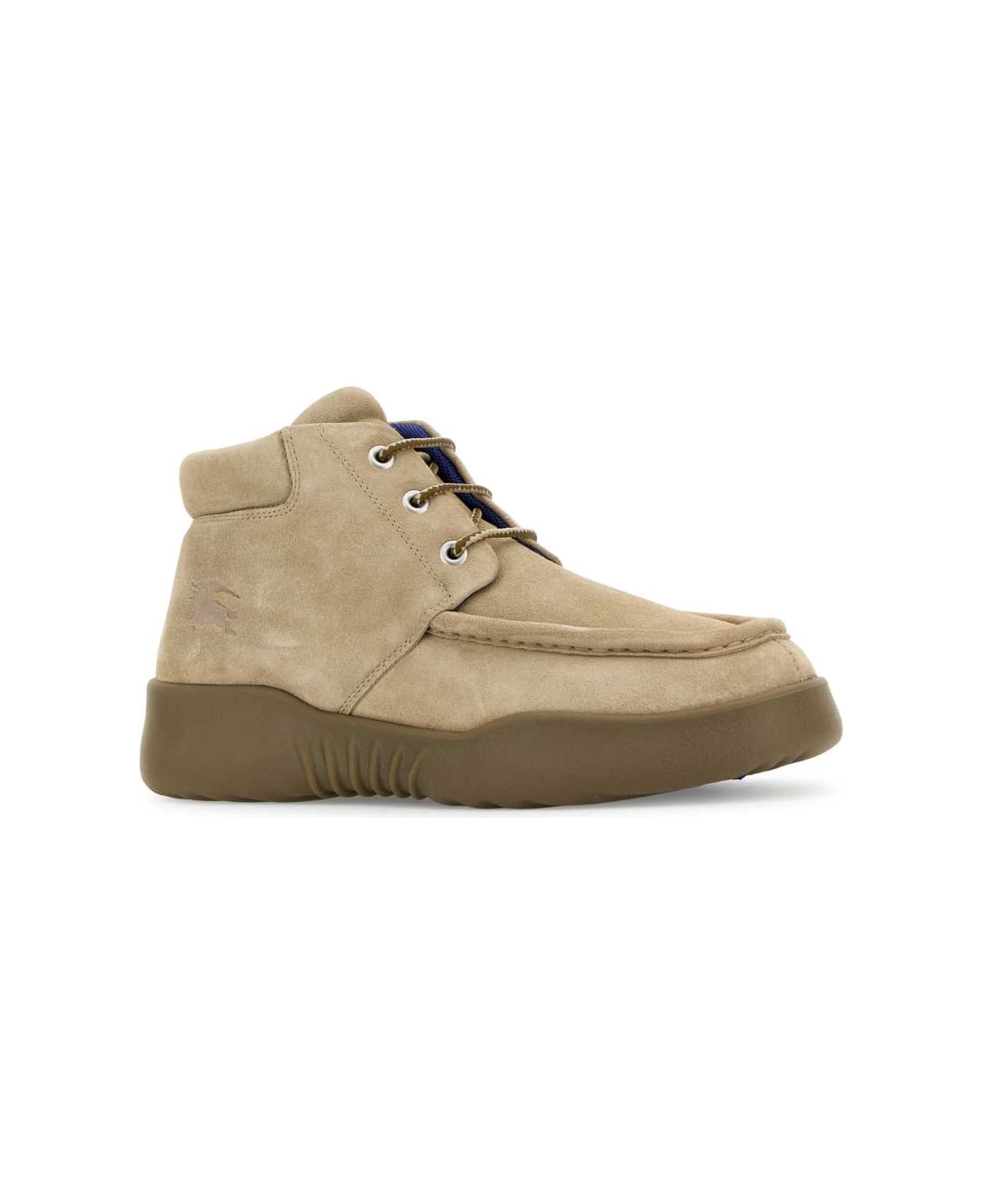 Beige Suede Log Ankle Boots - 2