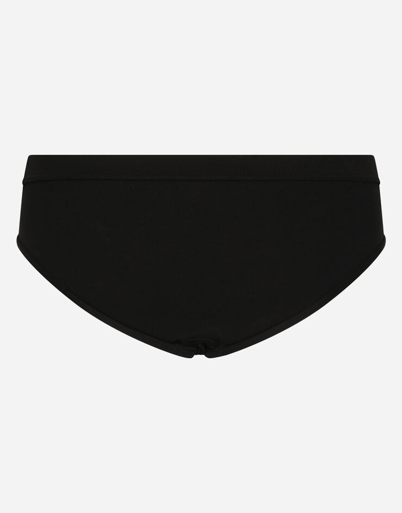 Dolce & Gabbana Mid-rise two-way stretch jersey briefs with logo label outlook