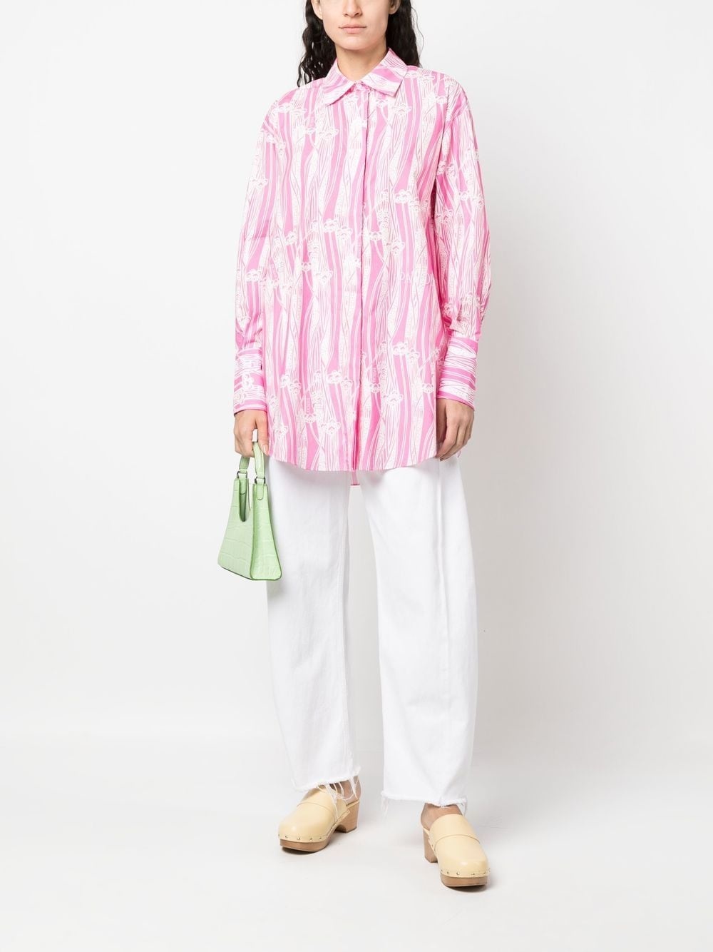 abstract-print mini shirtdress - 2