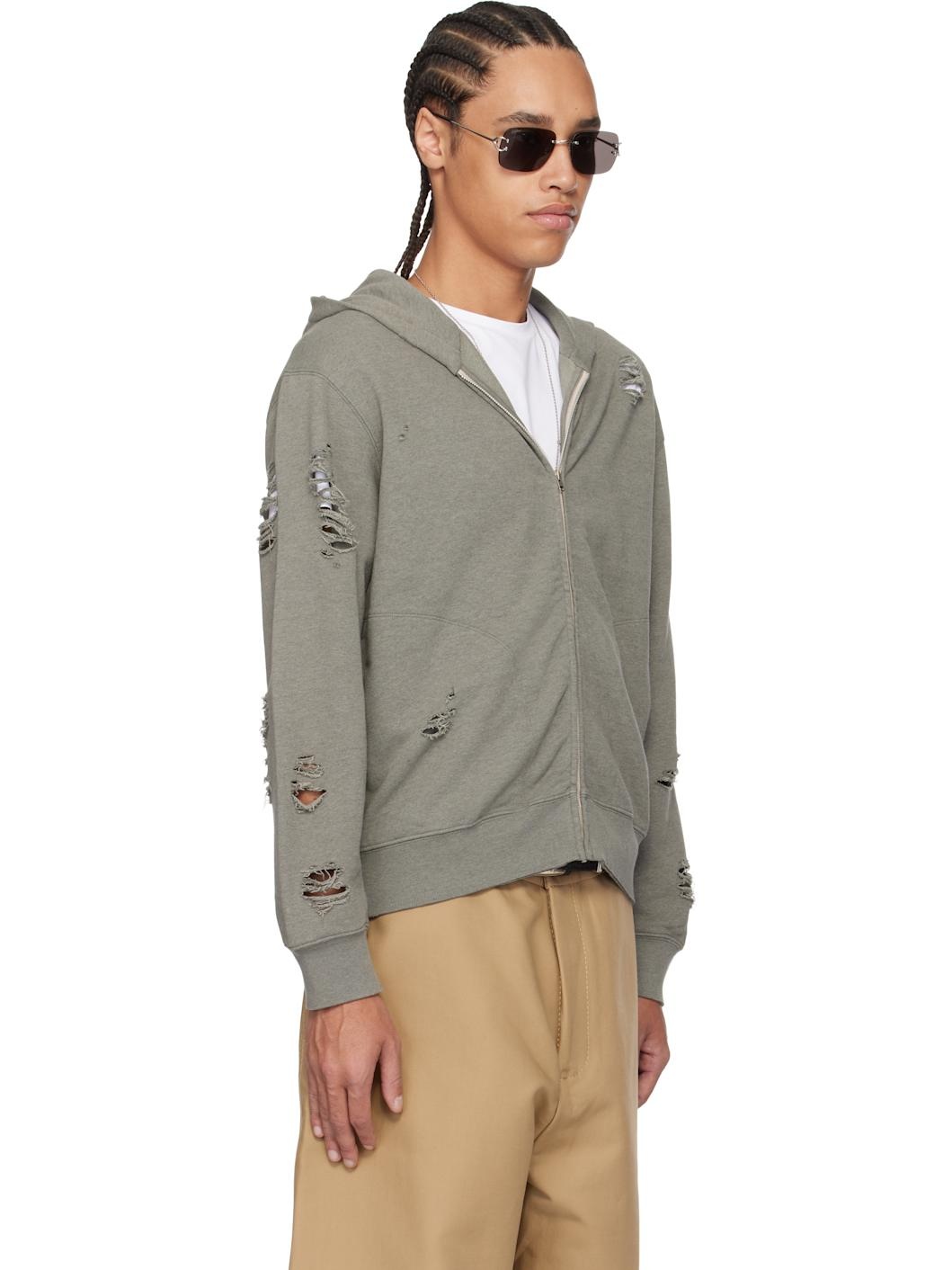 Green Zipper Hoodie - 2