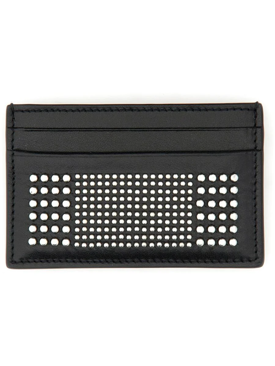 ALEXANDER MCQUEEN LEATHER CARD HOLDER - 1