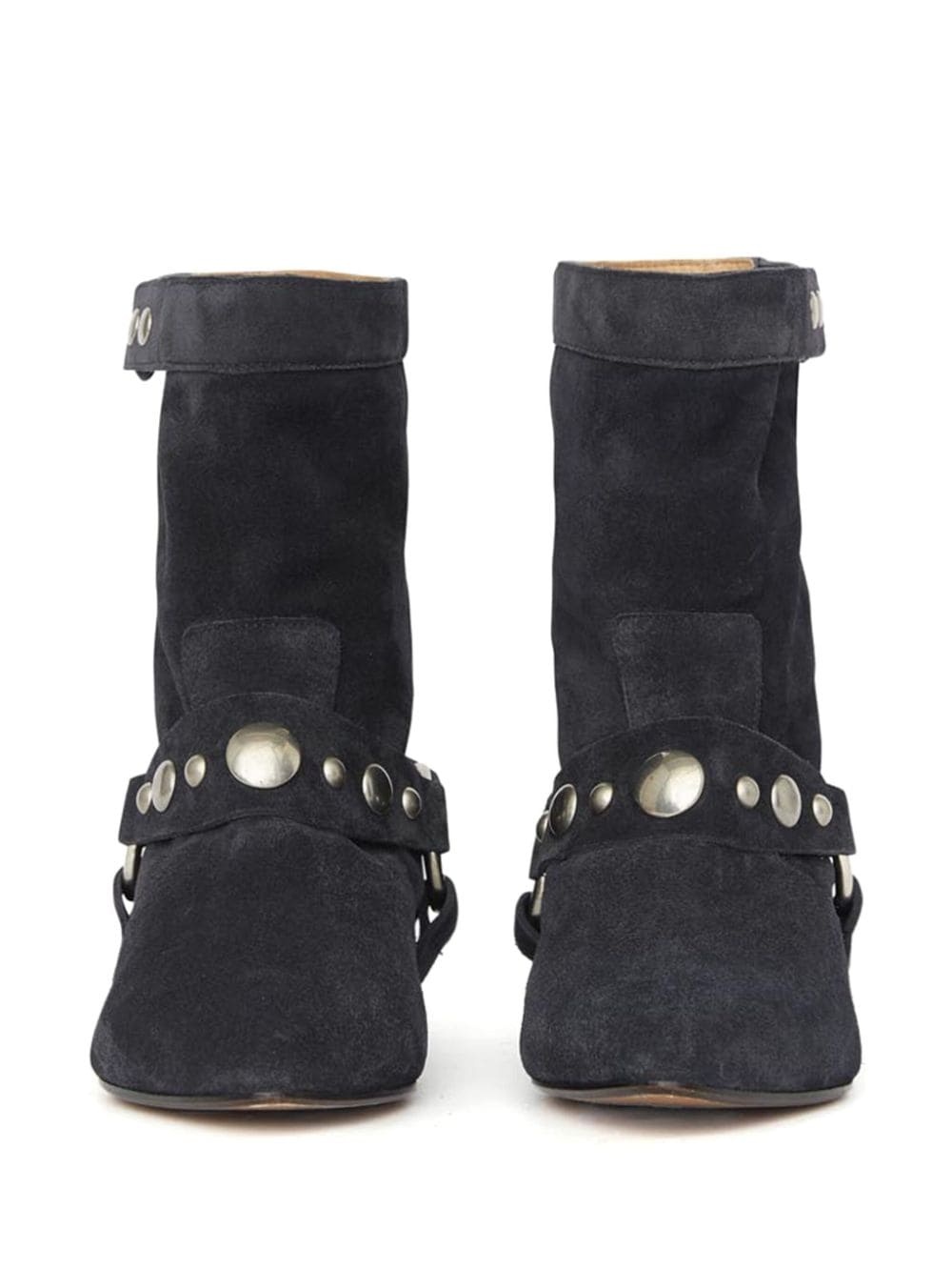 stud-embellished suede boots - 4