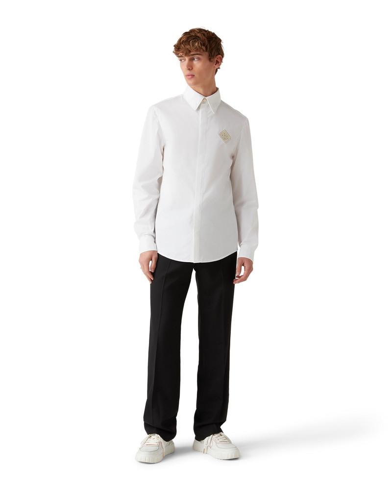 CASABLANCA Pearl Diamond Patch Cotton Shirt | Casablanca Paris outlook