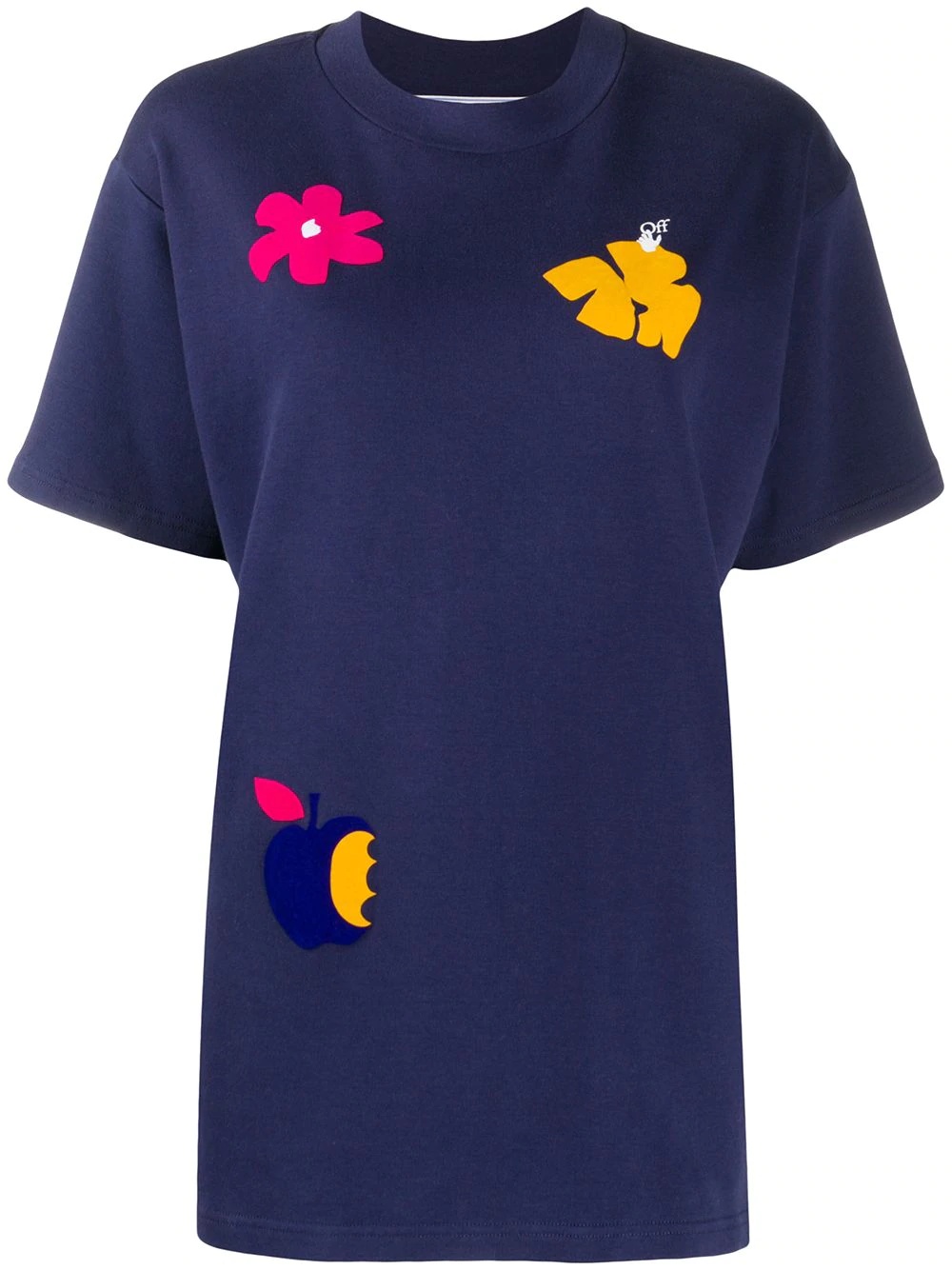 Arrows-motif floral-print T-shirt - 1