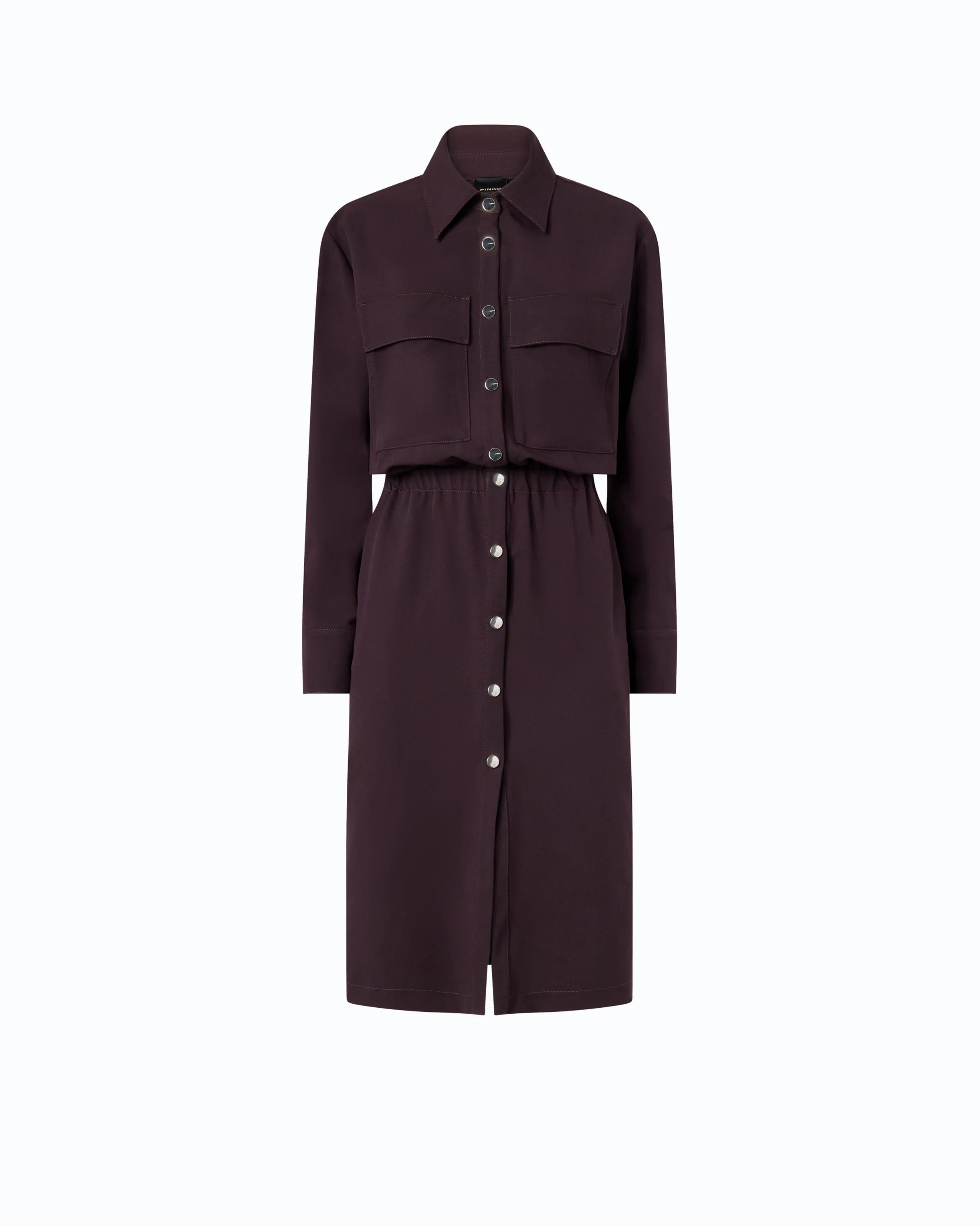 MIDI SHIRT DRESS WITH MAXI POCKETS - 1