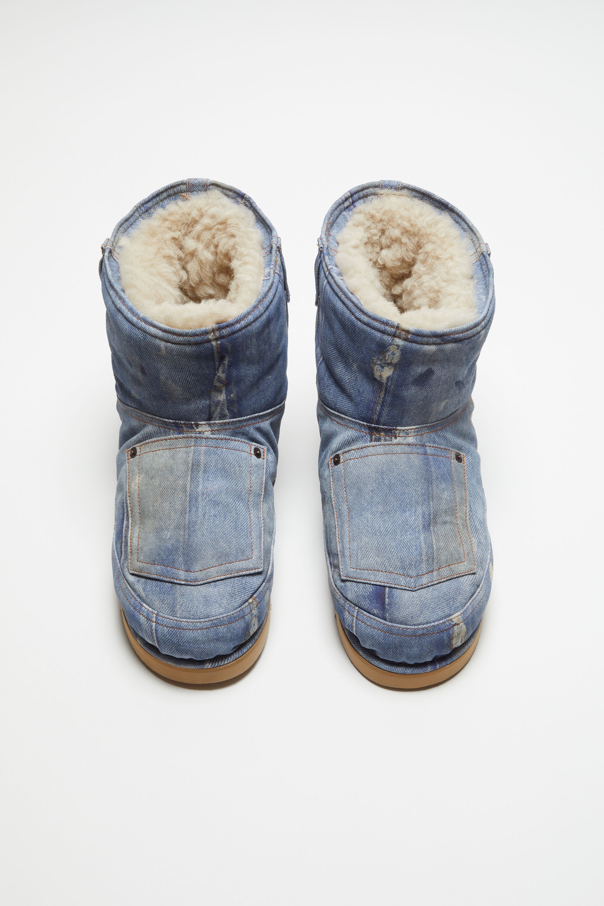 Low boots printed leather - Multi blue - 3