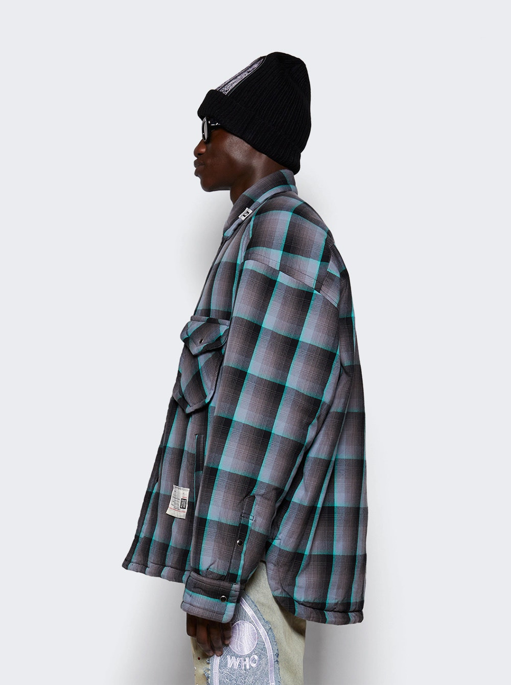 Check Puffer Shirts Blue - 4