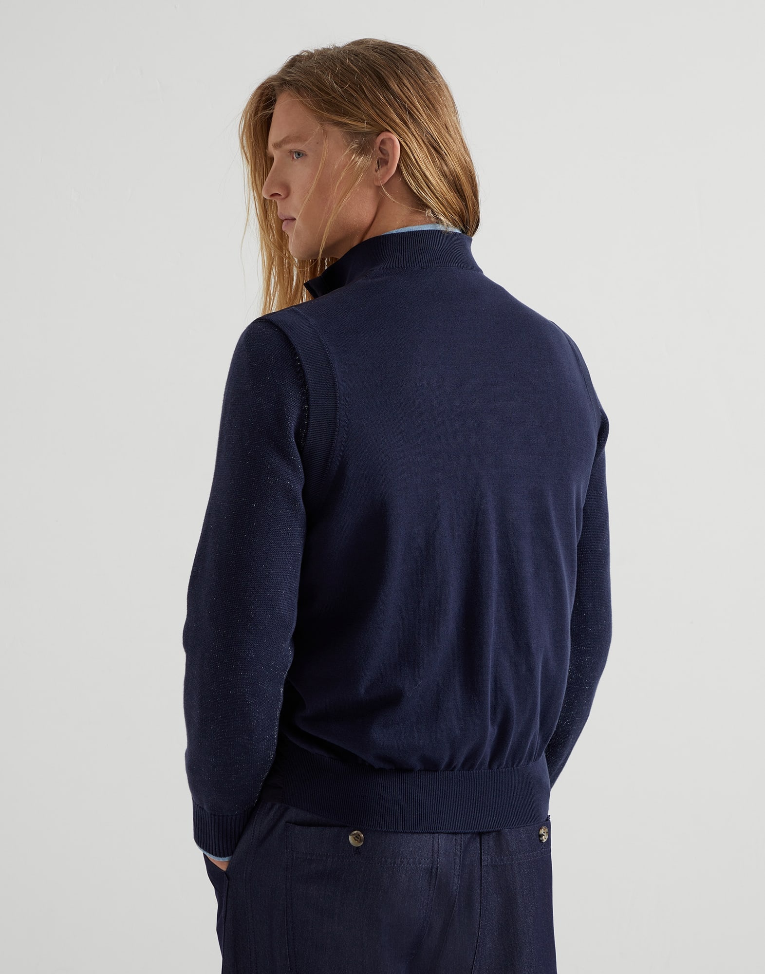Water-resistant microfiber and cotton knit vest with Thermore® padding - 2