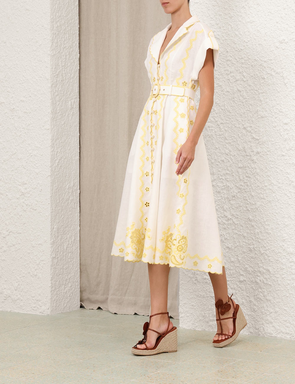 LUCKY EMBROIDERED MIDI DRESS - 9