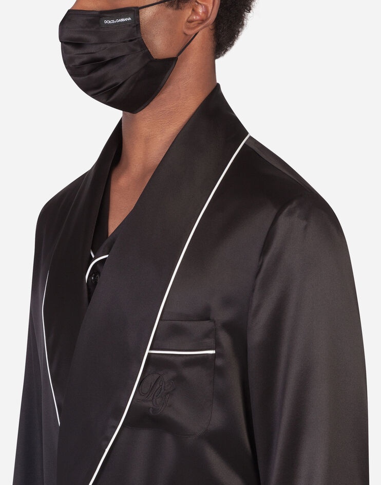 Silk robe with matching face mask - 5