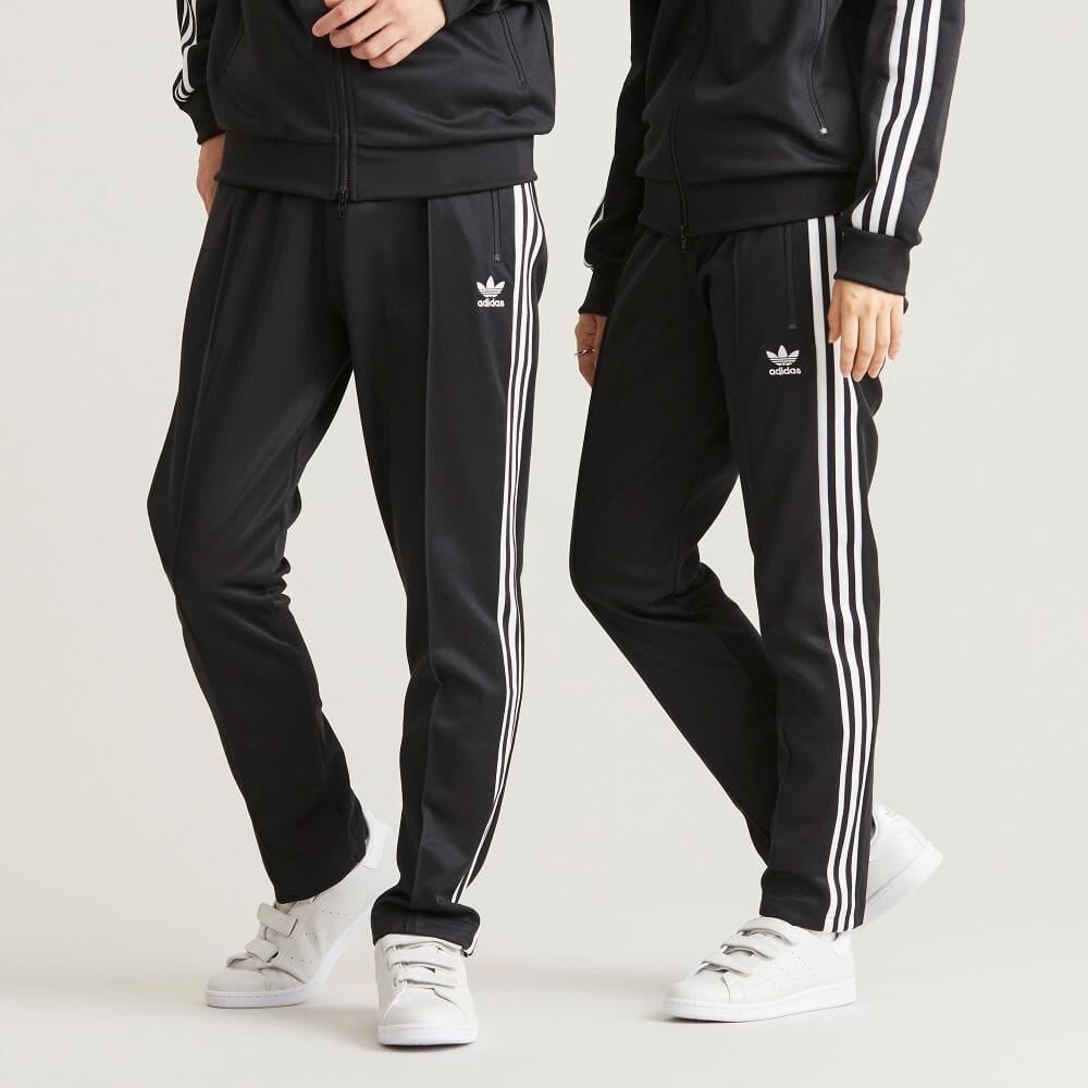 adidas originals Solid Color Stripe Logo Straight Casual Sports Pants/Trousers/Joggers Unisex Black  - 5