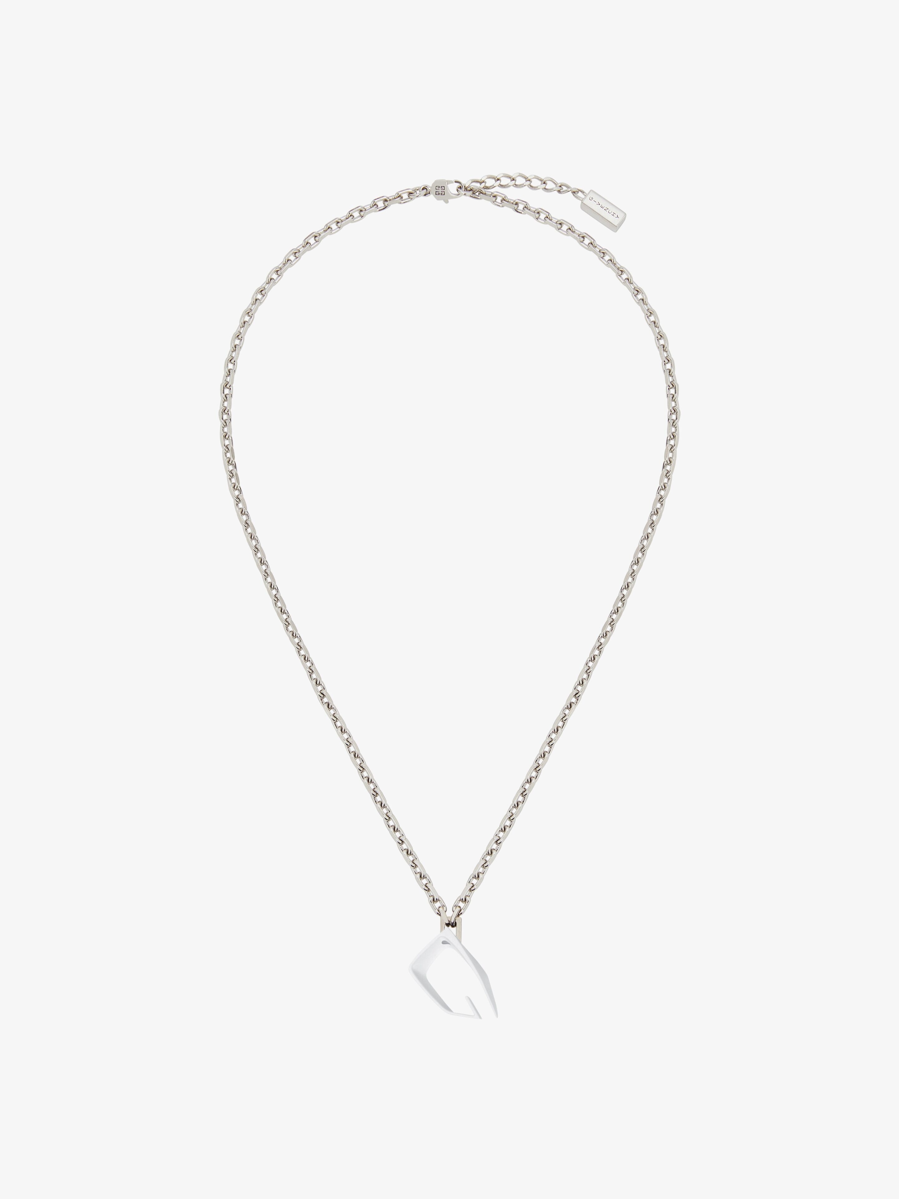 GIV CUT NECKLACE IN METAL AND GLOW IN THE DARK ENAMEL - 1