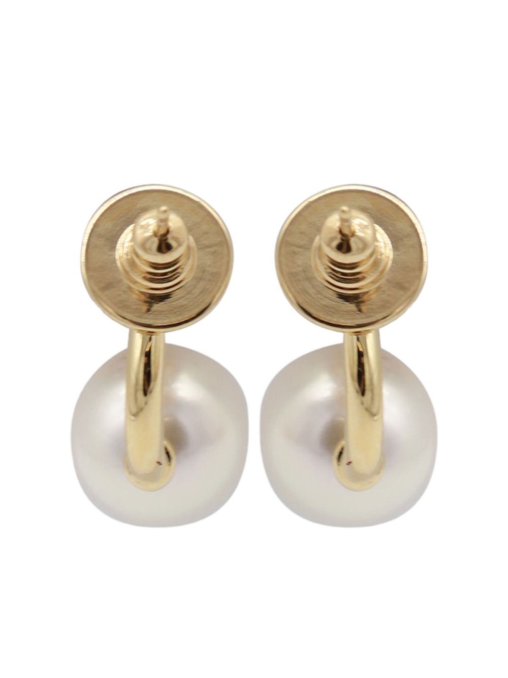 crystal-embellished pearl earrings - 4