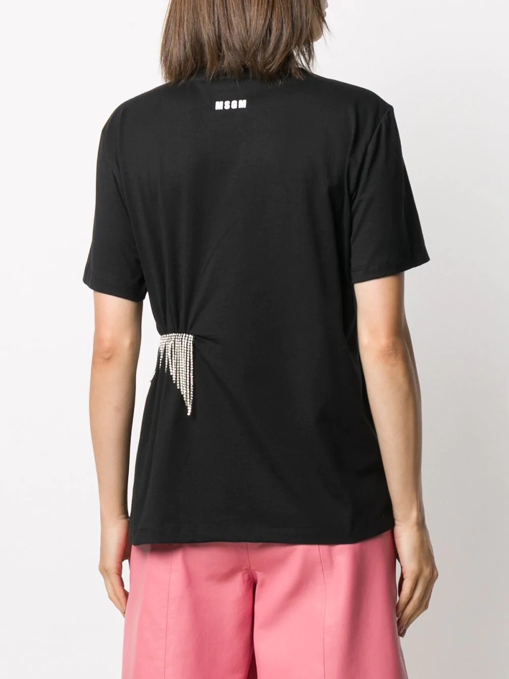 crystal fringe T-shirt - 4