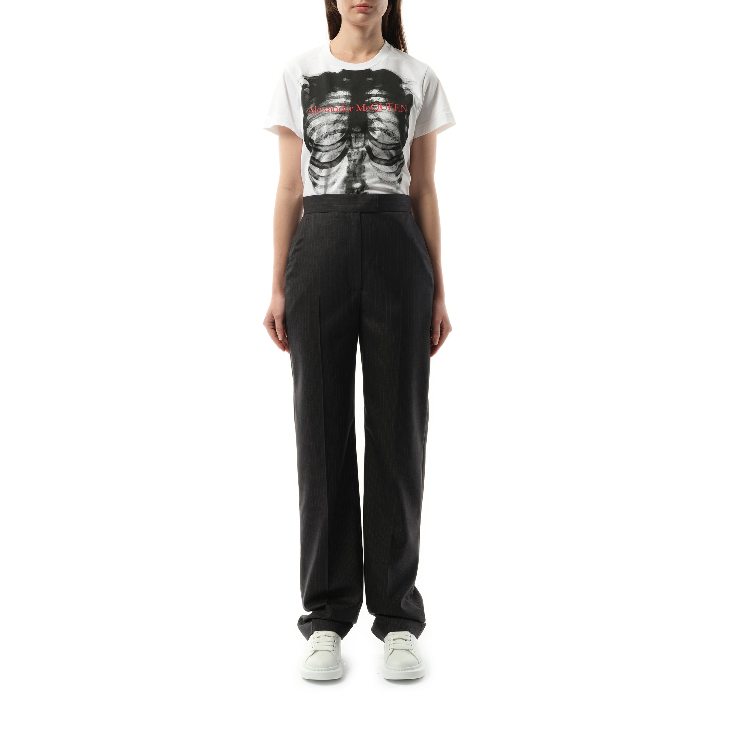 Straight Leg Trousers in Grey - 4