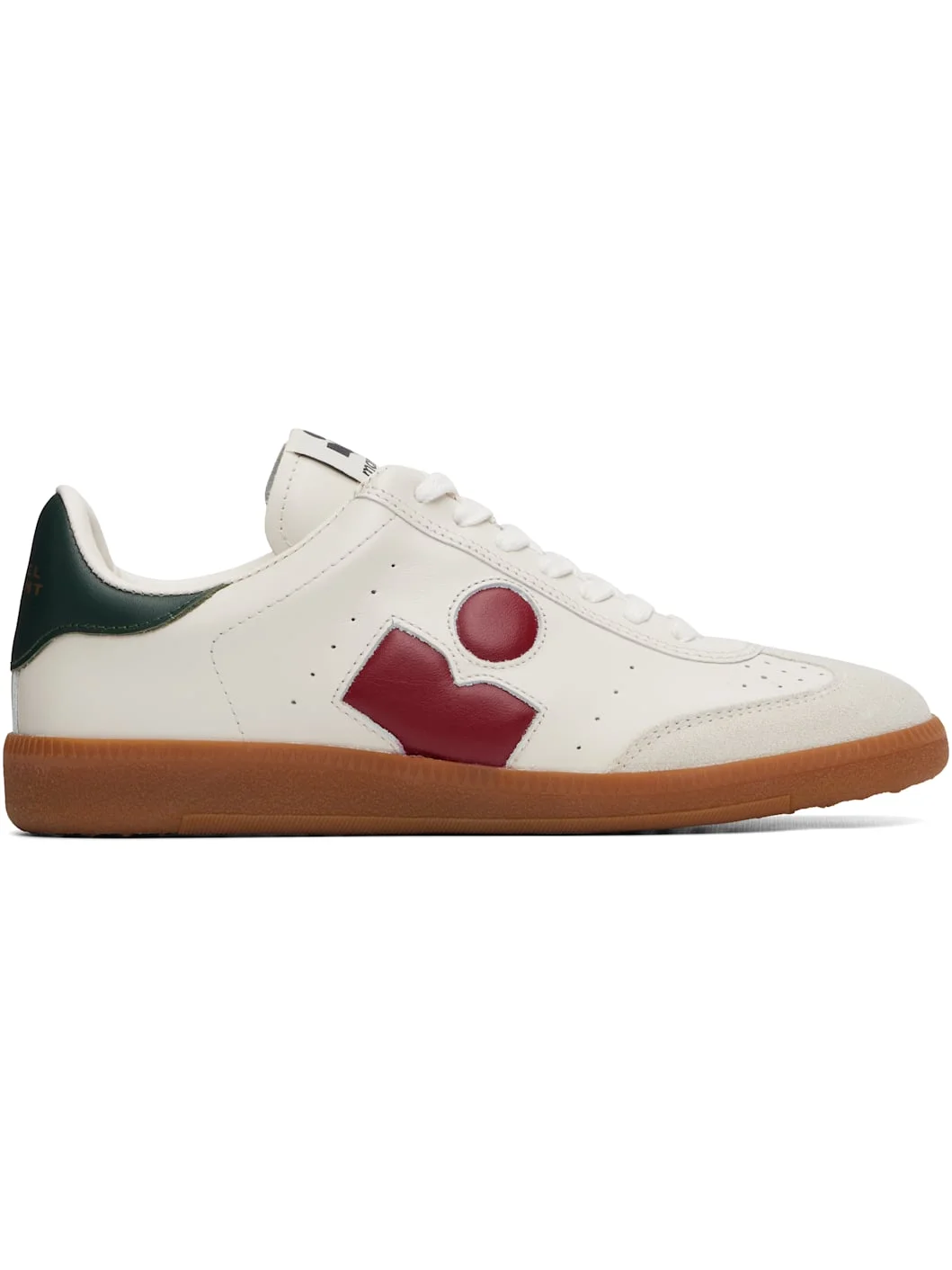 White & Red Bryce Sneakers - 1