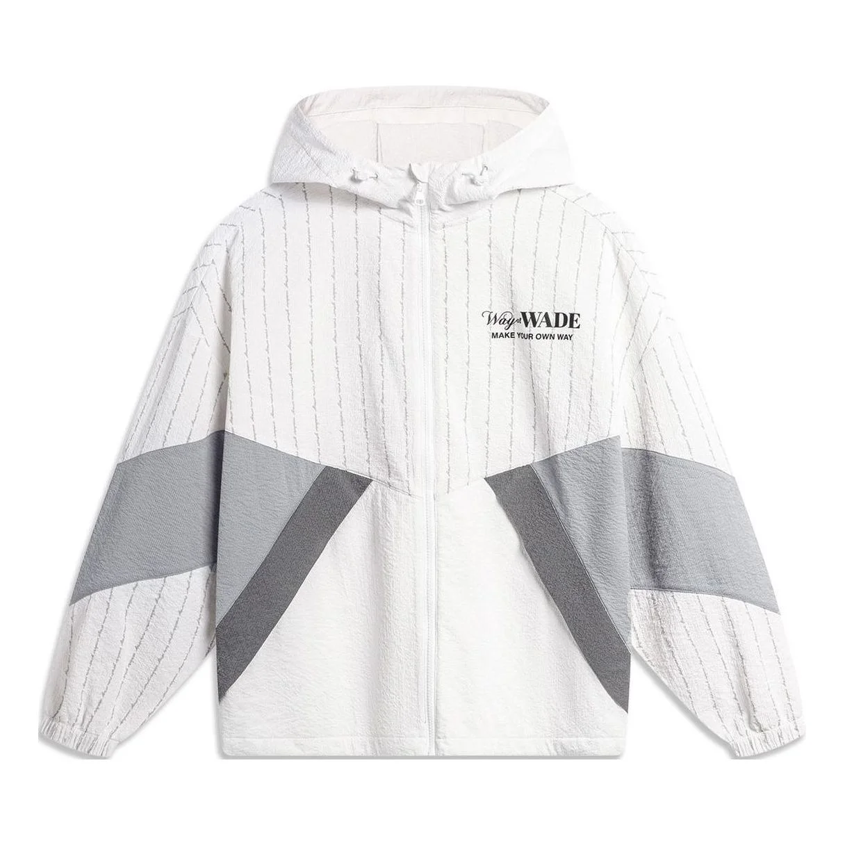 Li-Ning Way Of Wade Graphic Windbreaker 'White Grey' AFDU399-5 - 1