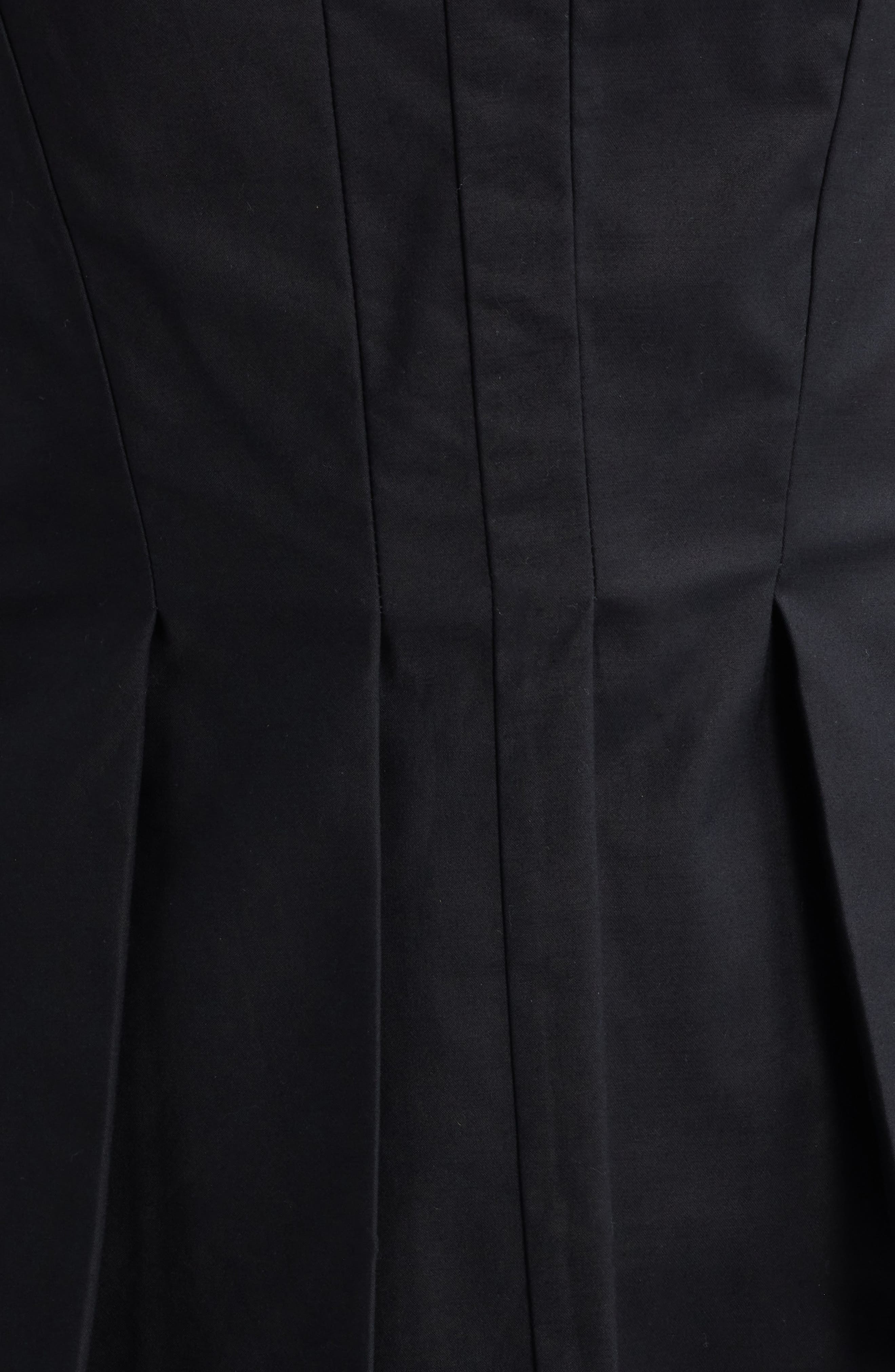 Reformation Ashlyn Pleated Peplum Strapless Top in Black at Nordstrom - 6