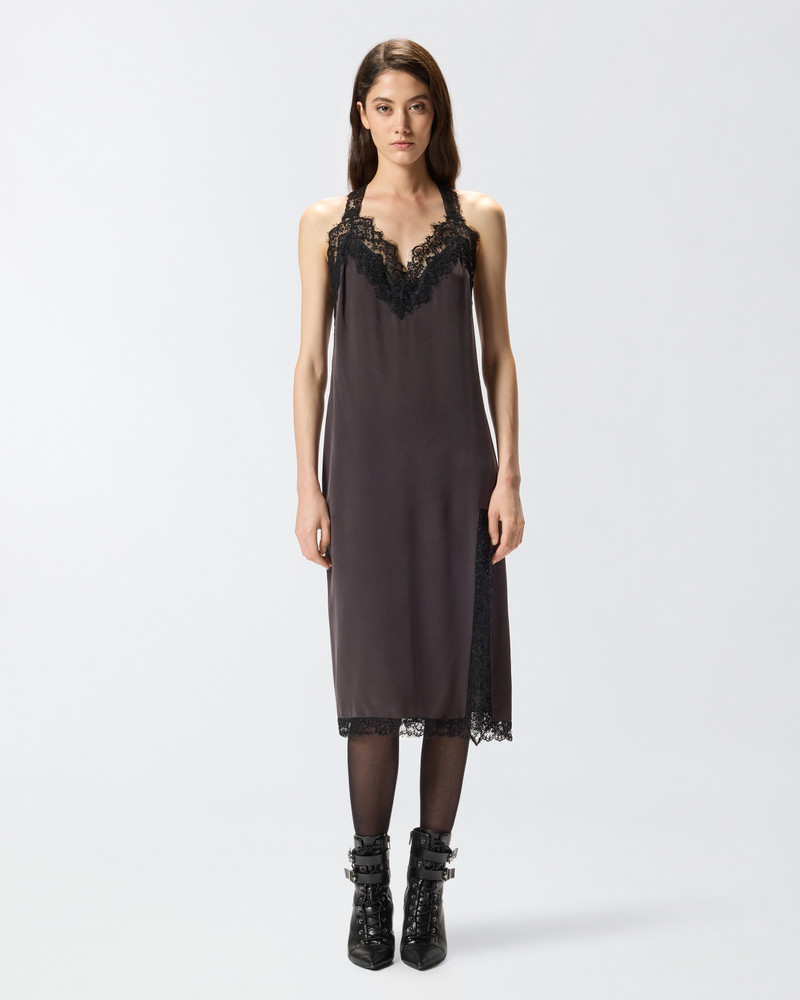 PINKO SILK AND LACE LINGERIE DRESS outlook
