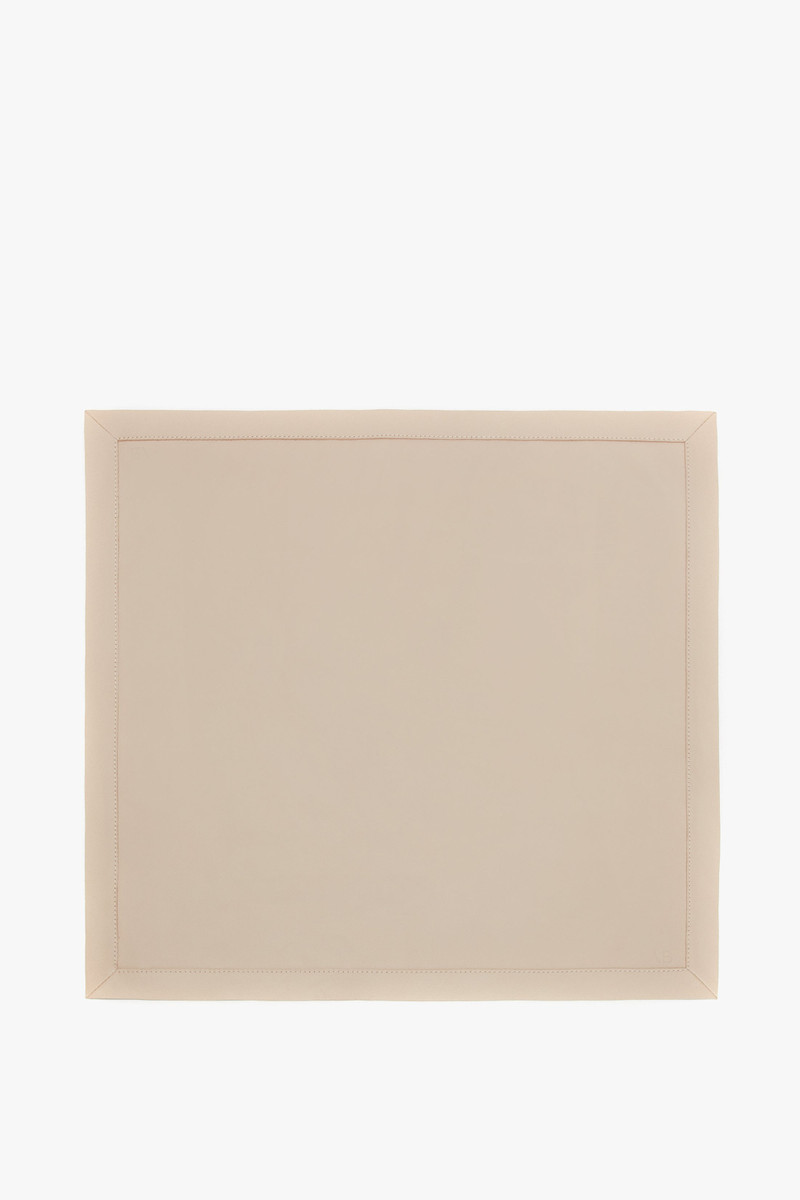 Leather Scarf In Taupe 3