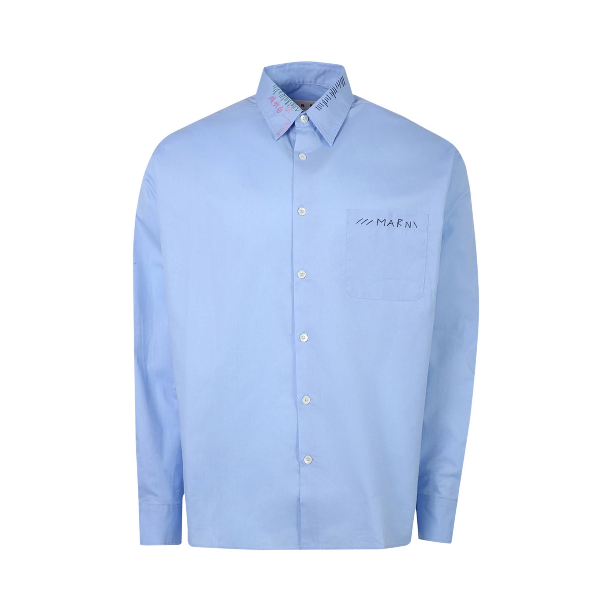 Marni Long-Sleeve Shirt 'Iris Blue' - 1