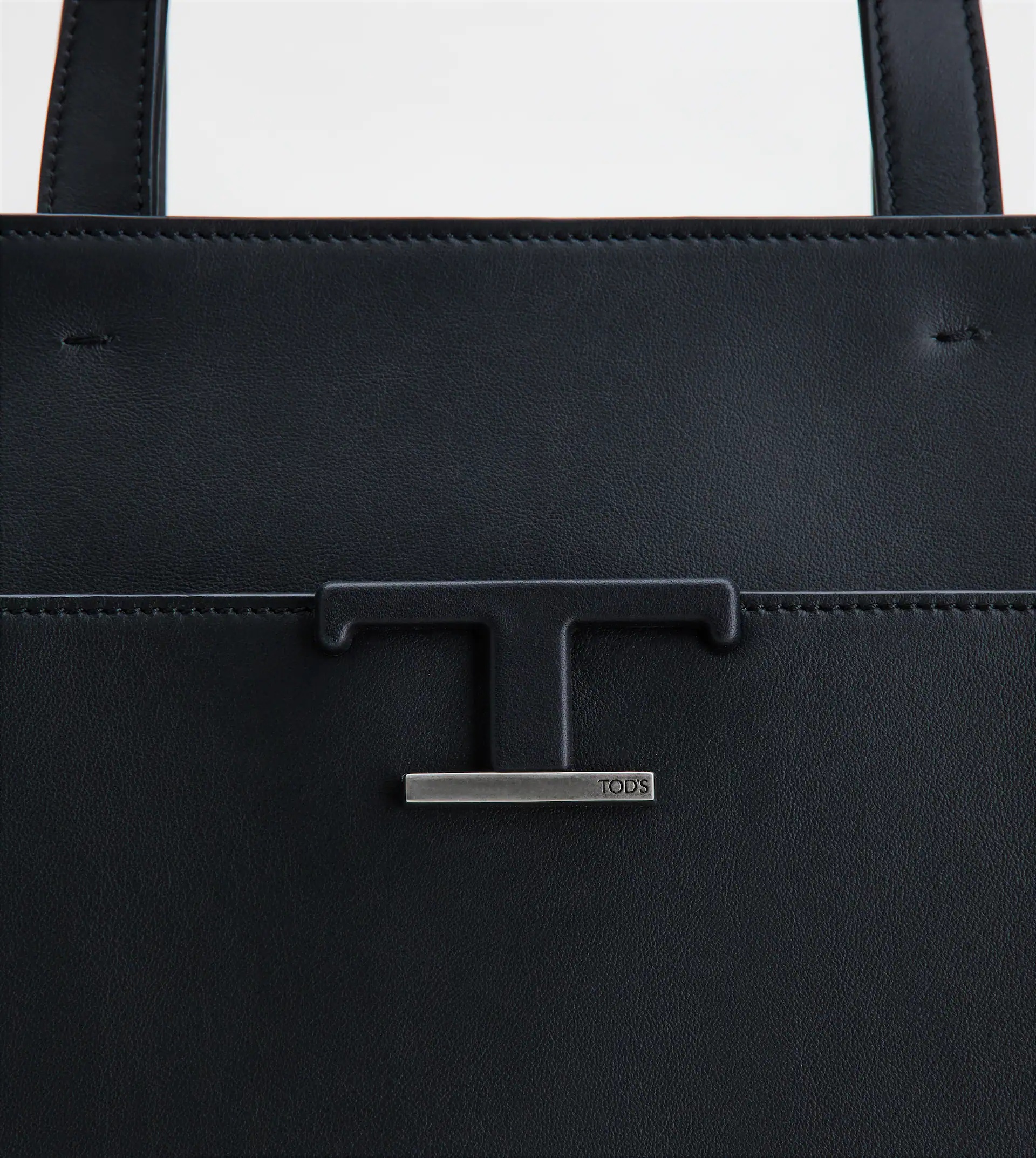 TIMELESS SHOPPING BAG IN LEATHER MEDIUM - BLACK - 5