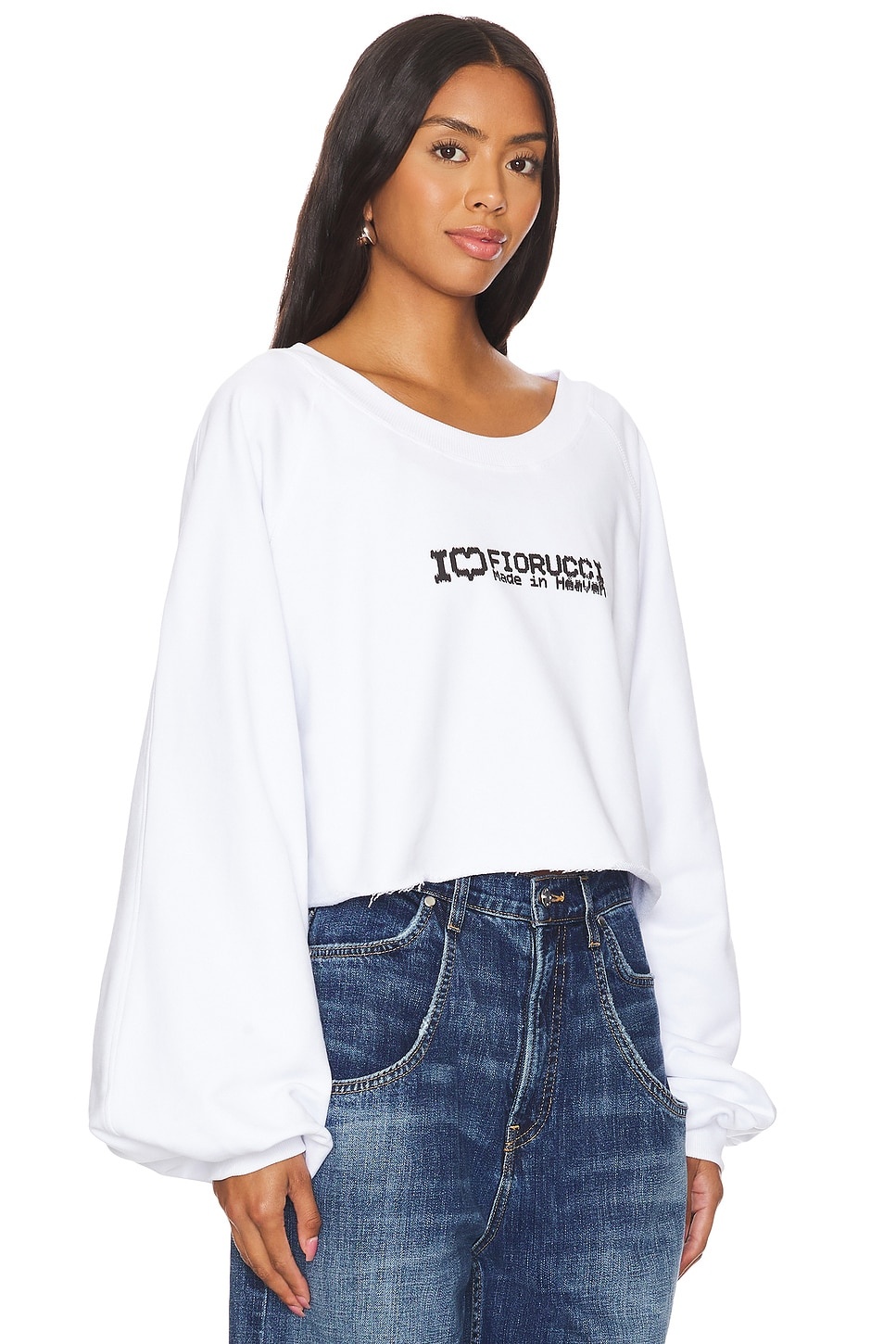 SWEAT CROPPED I LOVE FIORUCCI PRINT - 2