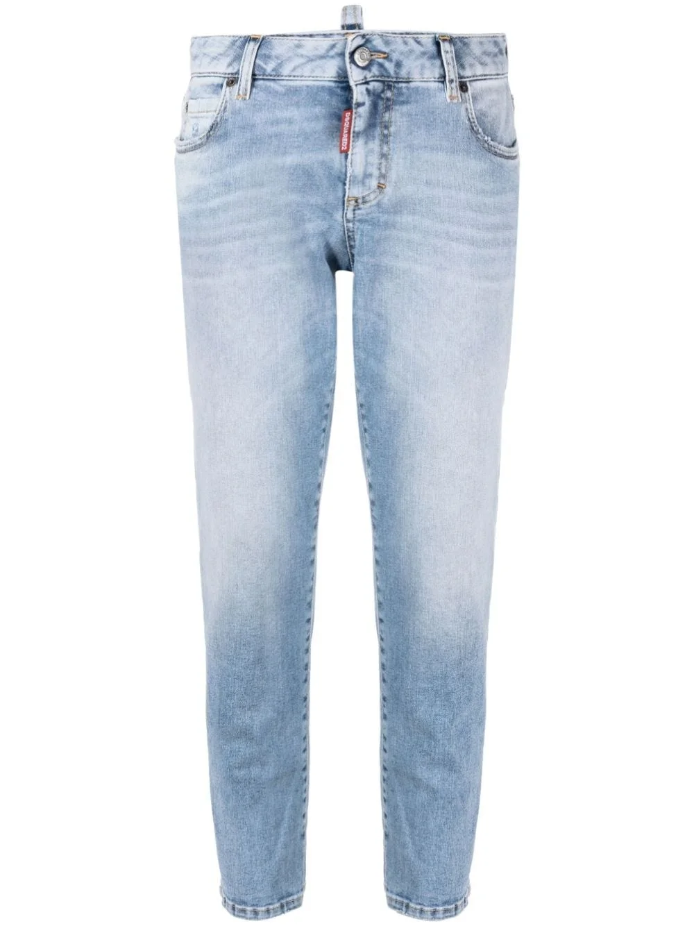 mid-rise cropped jeans - 1